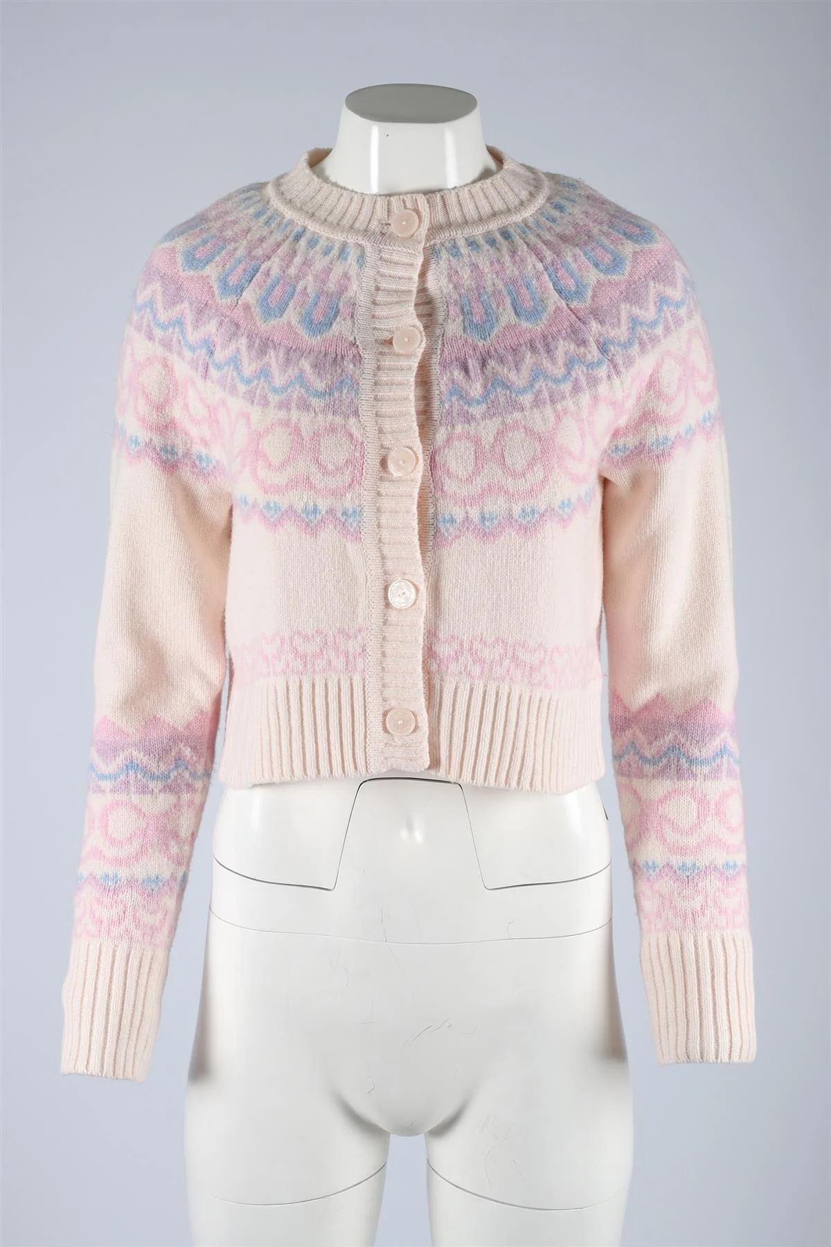 LOVESHACKFANCY MULTI WOOL CARDIGAN SMALL - Image 2