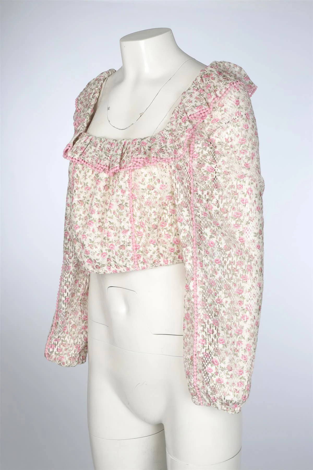 LOVESHACKFANCY PINK COTTON TOP MEDIUM - Image 3