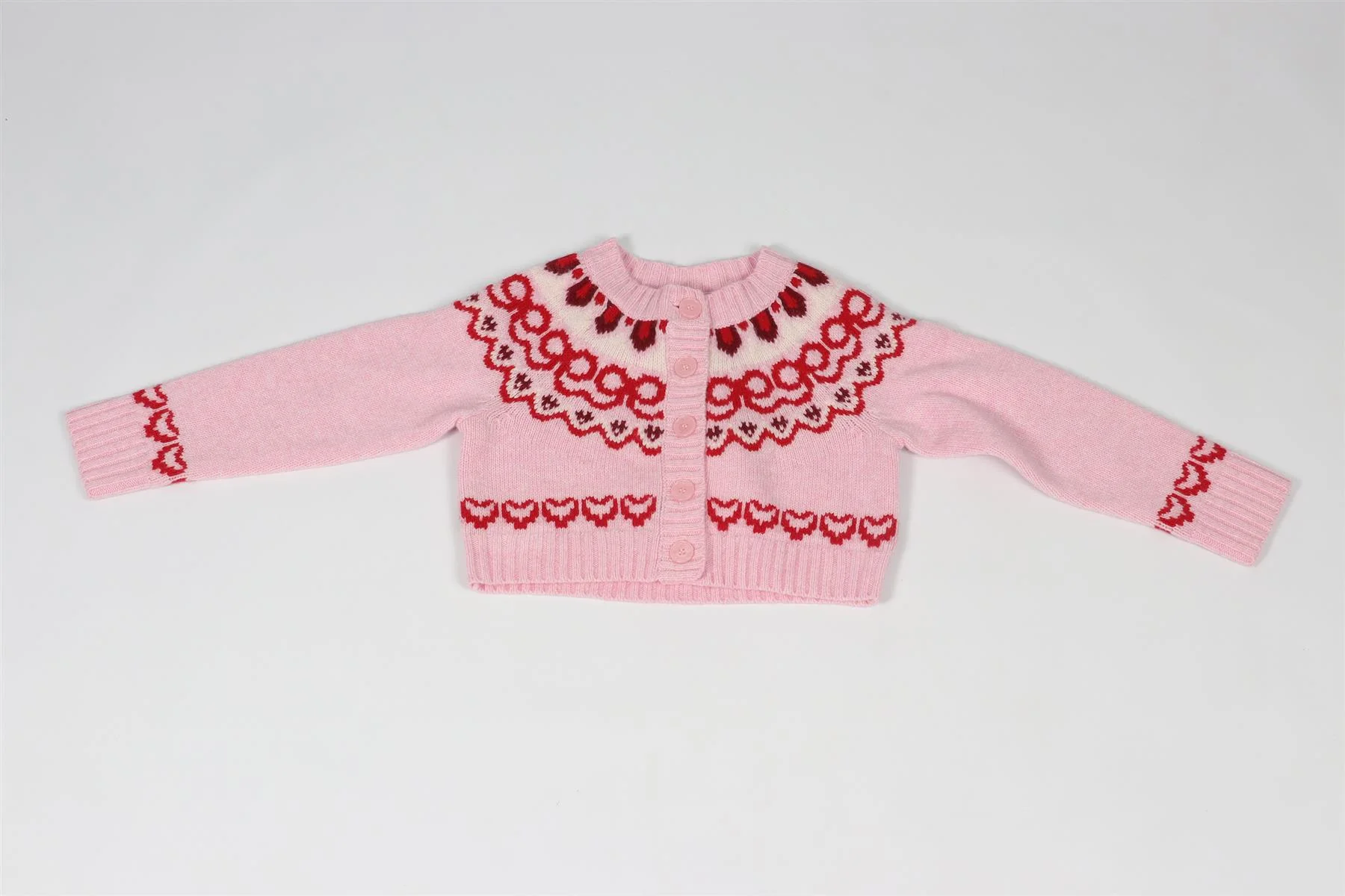 LOVESHACKFANCY PINK KIDS GIRLS CARDIGAN 4-5 YEARS - Image 2