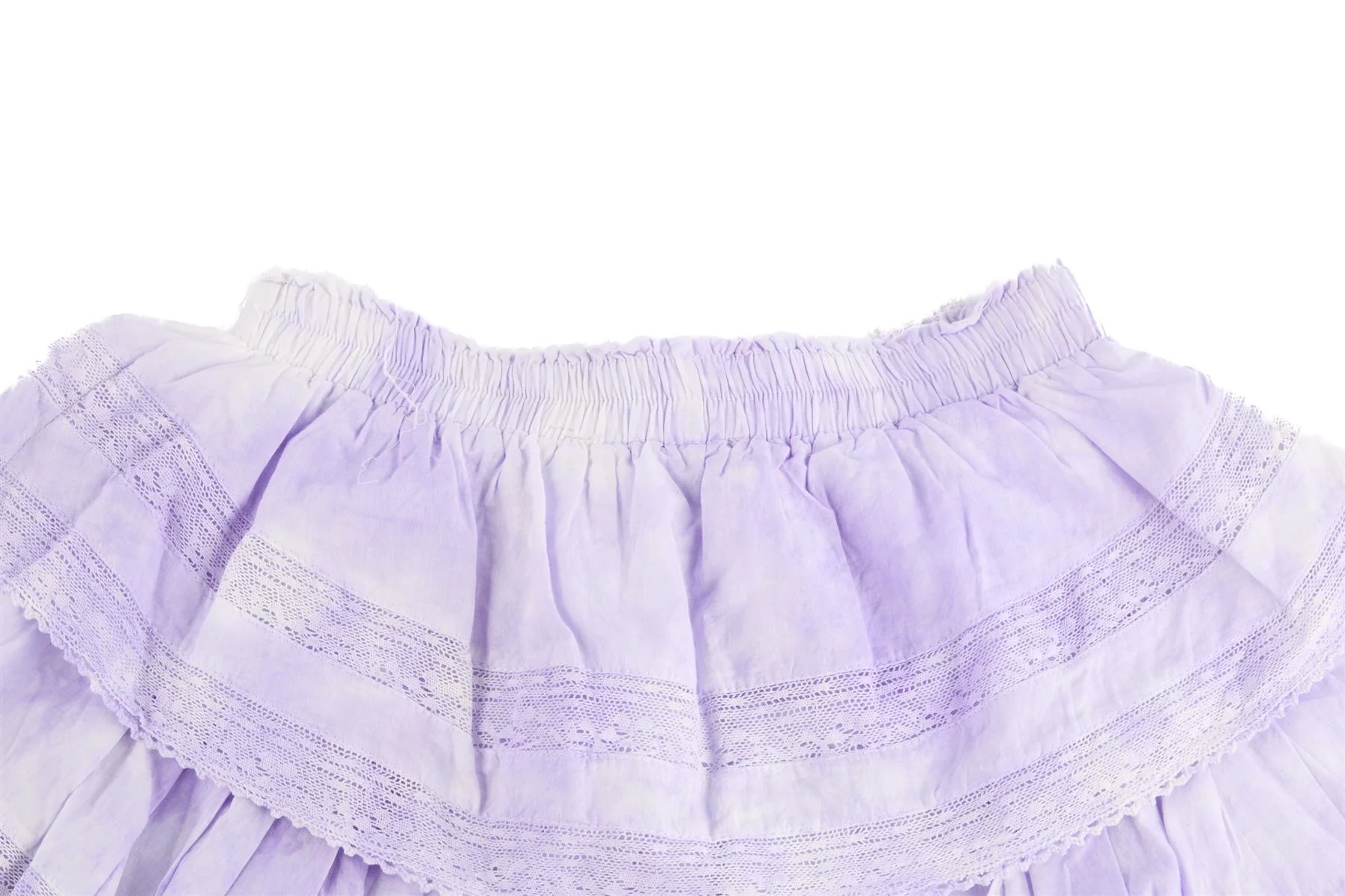 LOVESHACKFANCY PURPLE COTTON MINI SKIRT XSMALL - Image 5