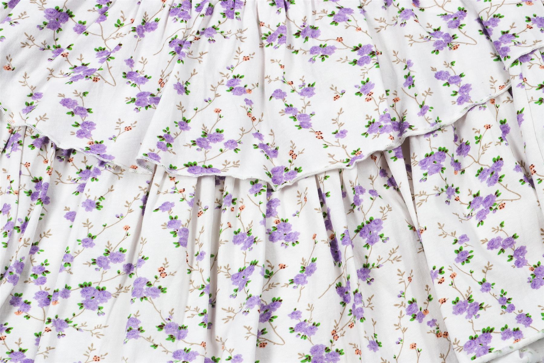 LOVESHACKFANCY PURPLE FLORAL MINI SKIRT XX-SMALL - Image 5