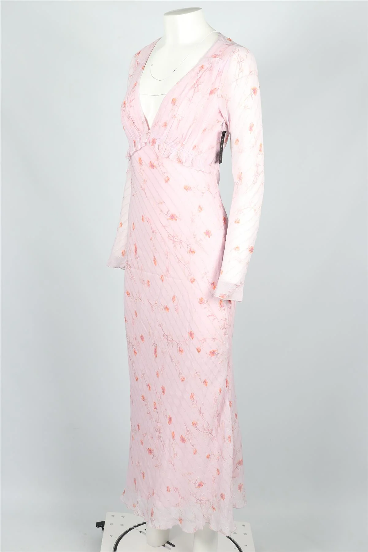 LOVESHACKFANCY PURPLE SILK MAXI DRESS US 2 UK 6 - Image 3