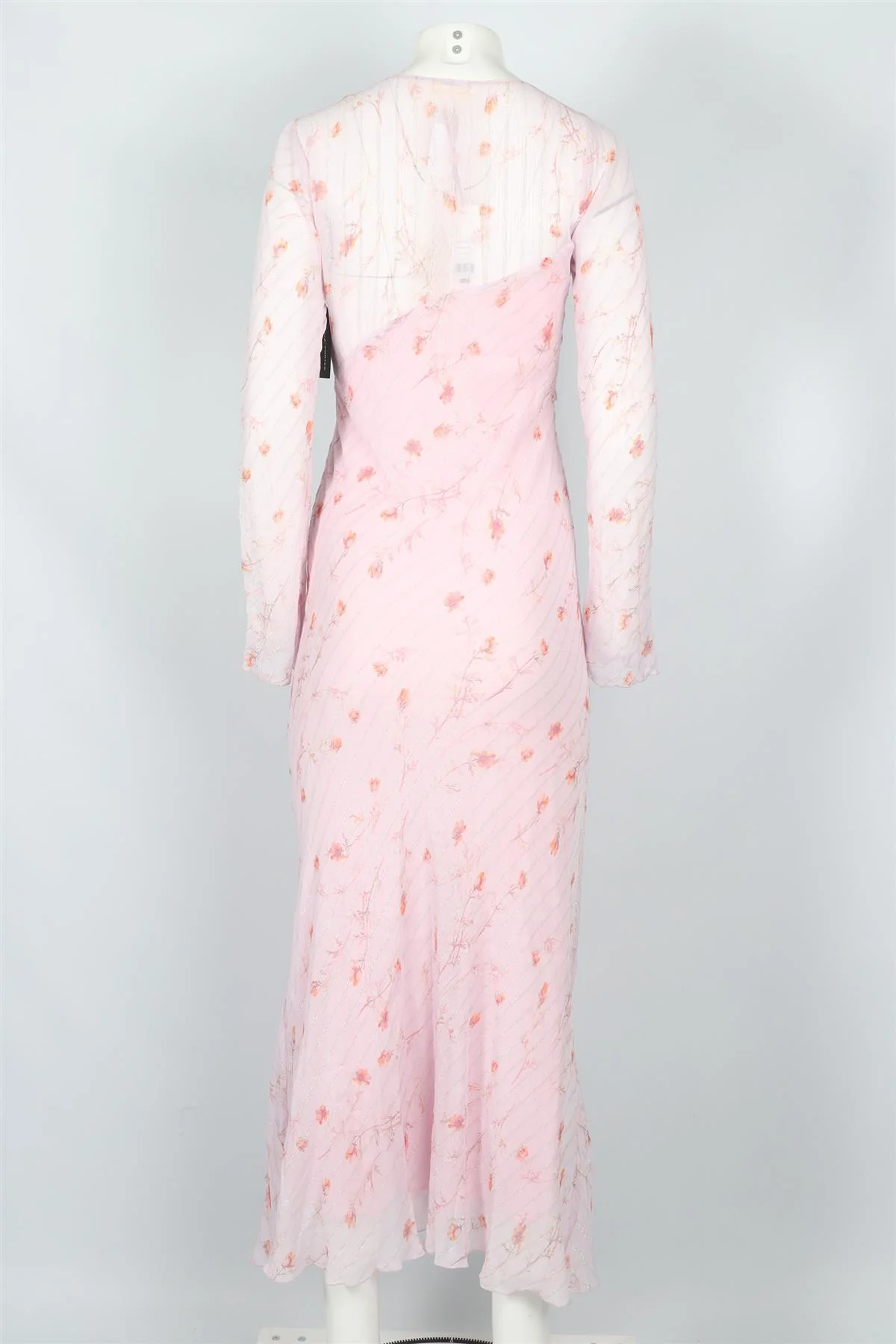 LOVESHACKFANCY PURPLE SILK MAXI DRESS US 2 UK 6 - Image 4