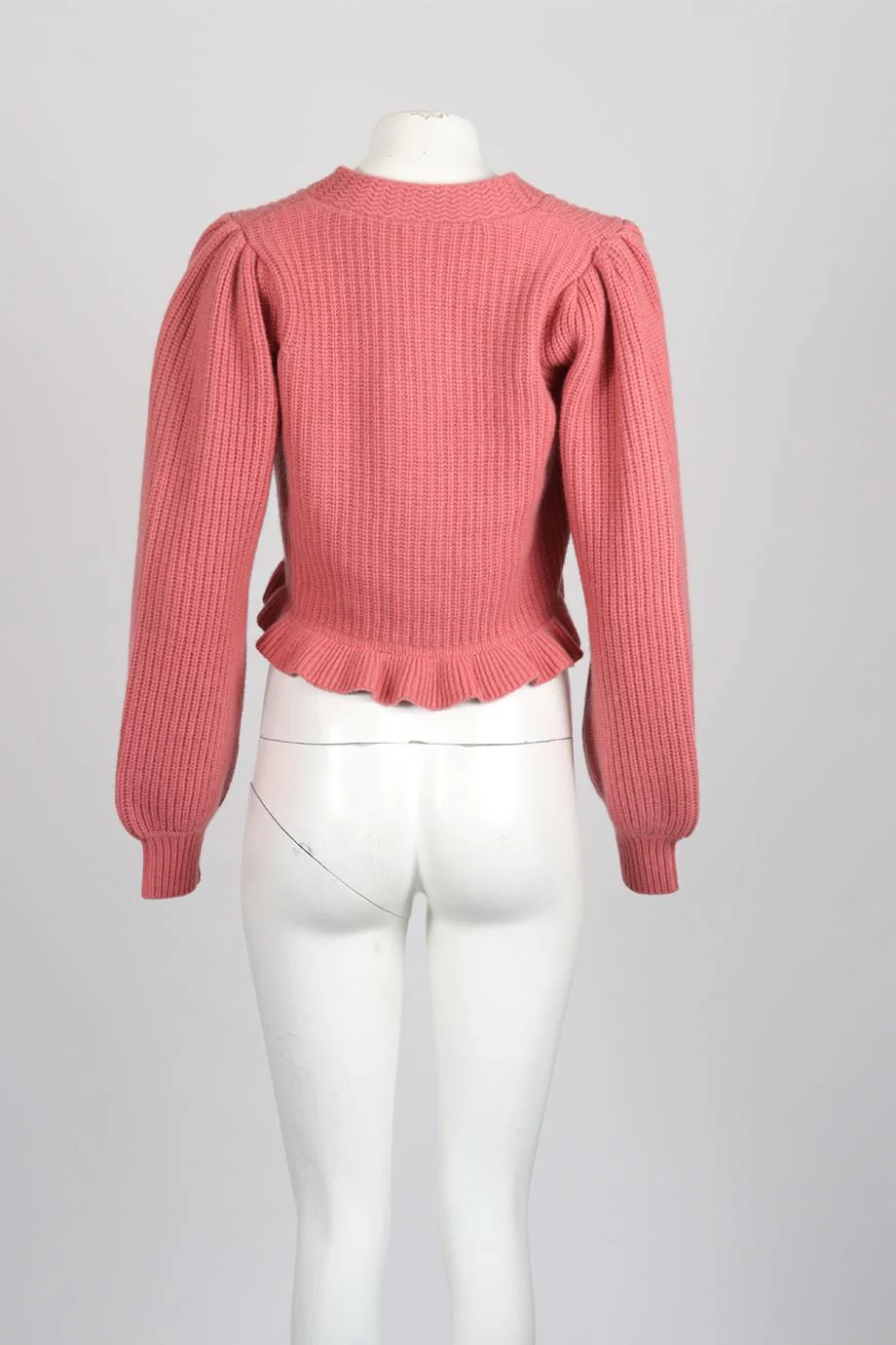 LOVESHACKFANCY RIBBED CASHMERE BLEND CARDIGAN SMALL - Image 4