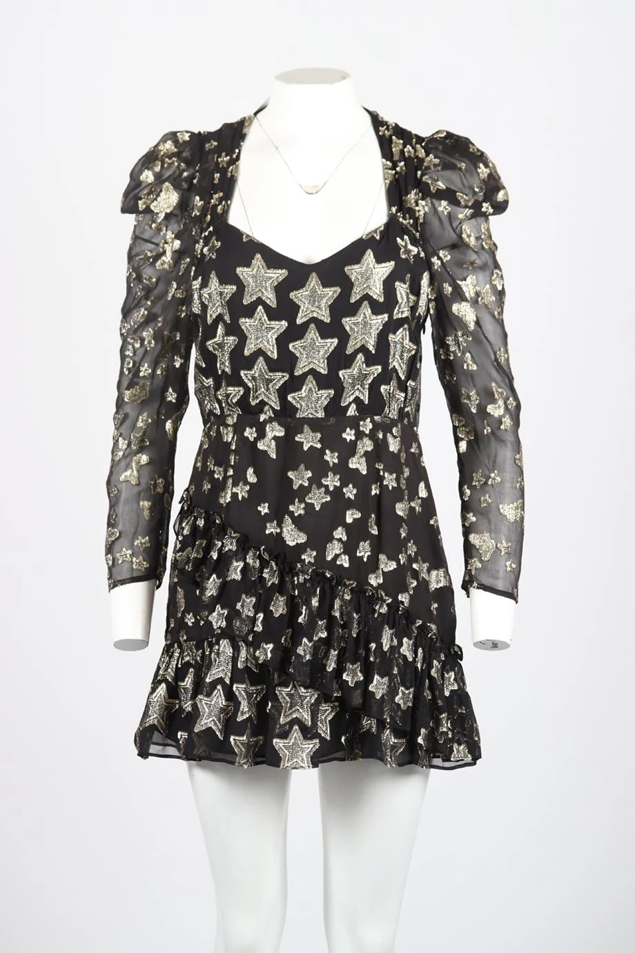 LOVESHACKFANCY SILK BLEND MINI DRESS US 8 UK 12 - Image 2