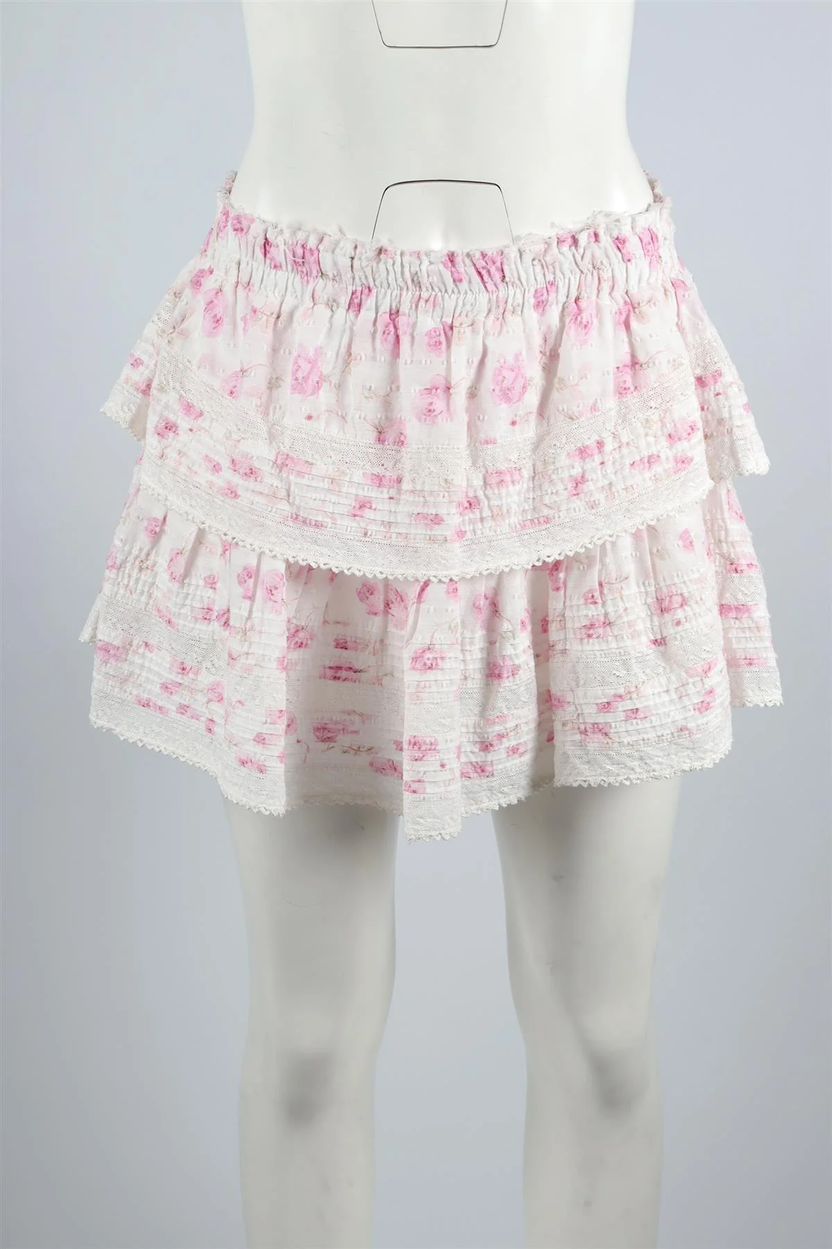 LOVESHACKFANCY WHITE COTTON MINI SKIRT MEDIUM - Image 2