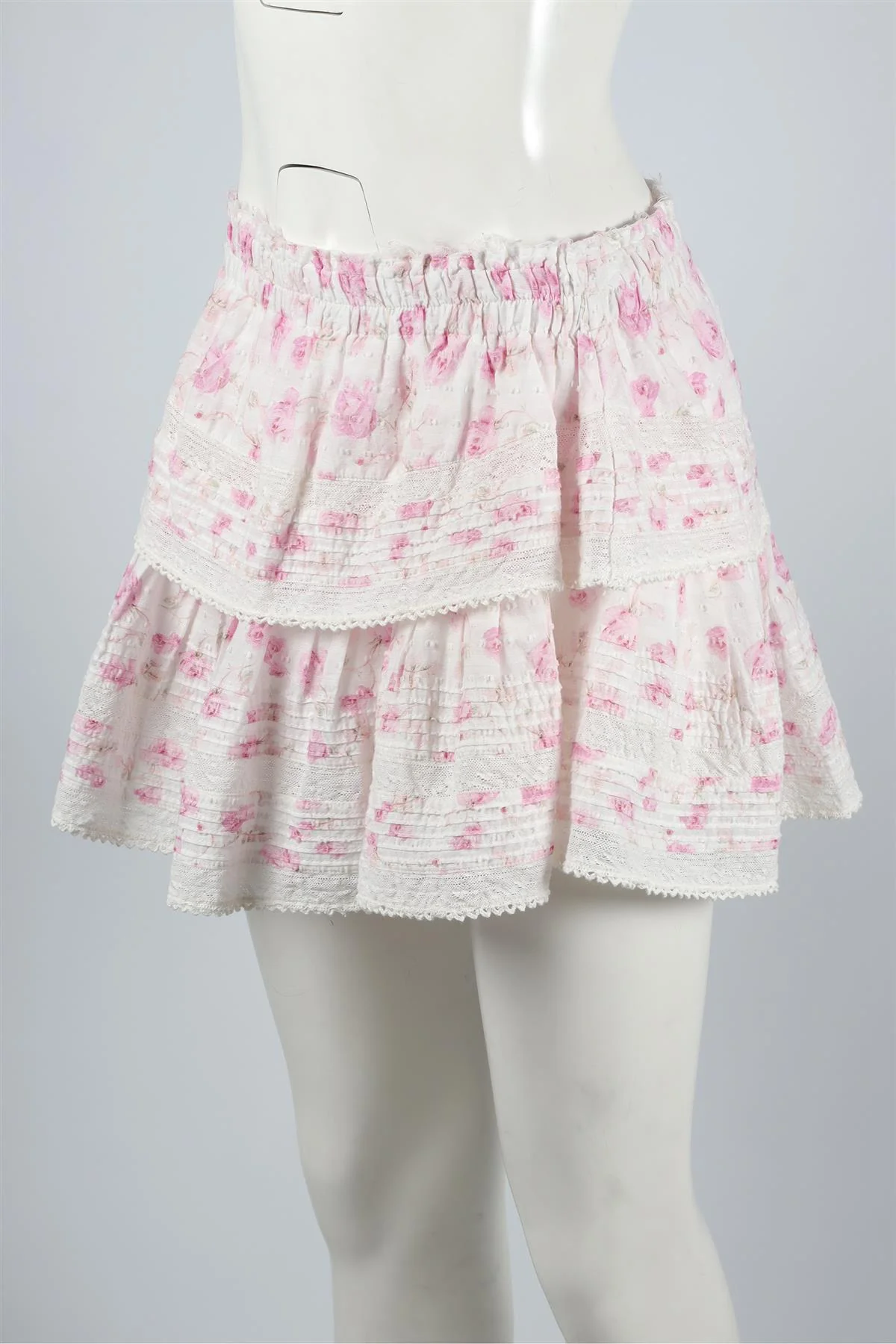 LOVESHACKFANCY WHITE COTTON MINI SKIRT MEDIUM - Image 3