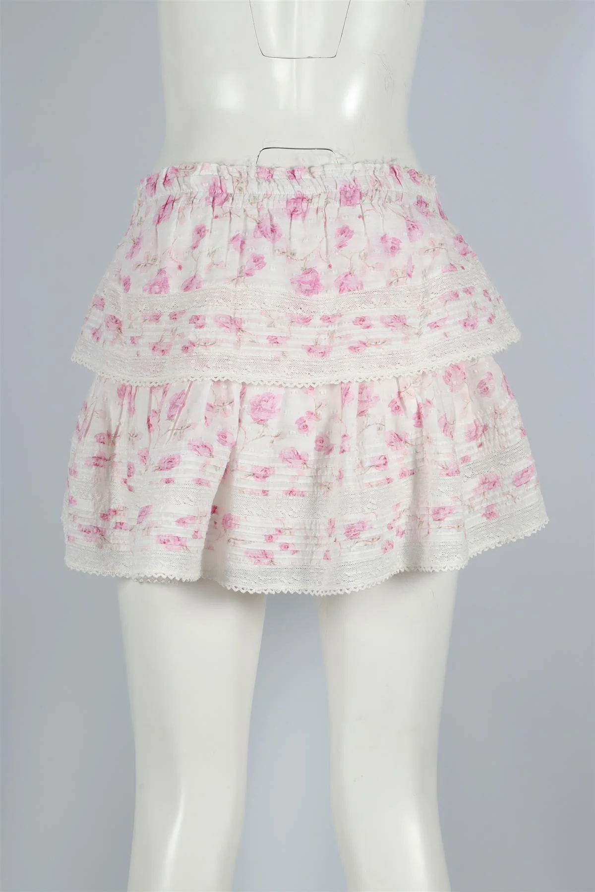 LOVESHACKFANCY WHITE COTTON MINI SKIRT MEDIUM - Image 4