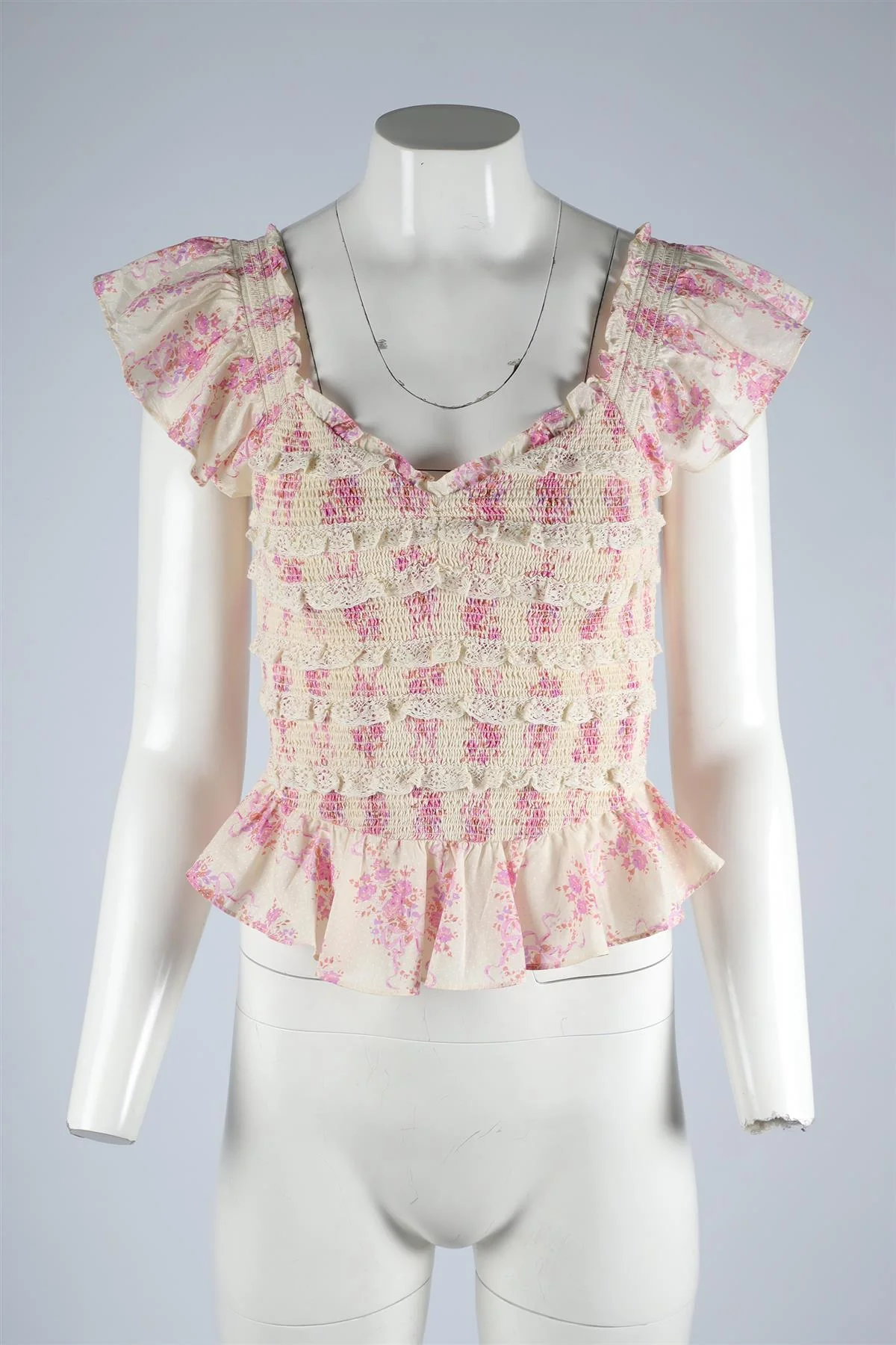 LOVESHACKFANCY WHITE COTTON TOP SMALL - Image 2