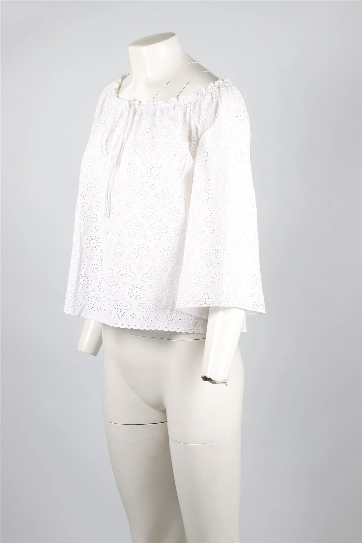 LOVESHACKFANCY WHITE COTTON TOP US 2 UK 6 - Image 3