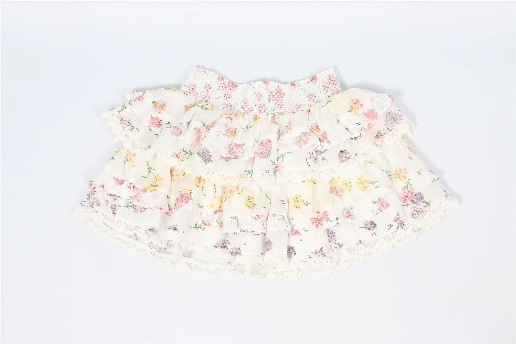 LOVESHACKFANCY WHITE KIDS GIRLS COTTON SKIRT 7-8 YEARS - Image 4