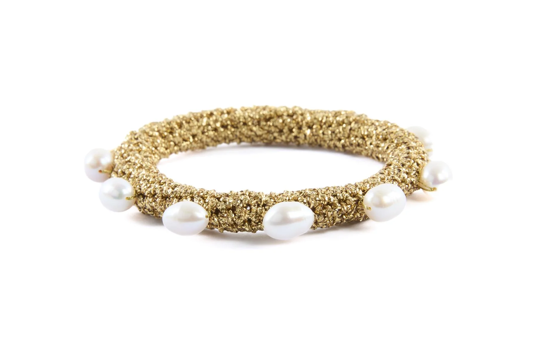 LUCY FOLK GOLD PEARL DIVER BRACELET - Image 3
