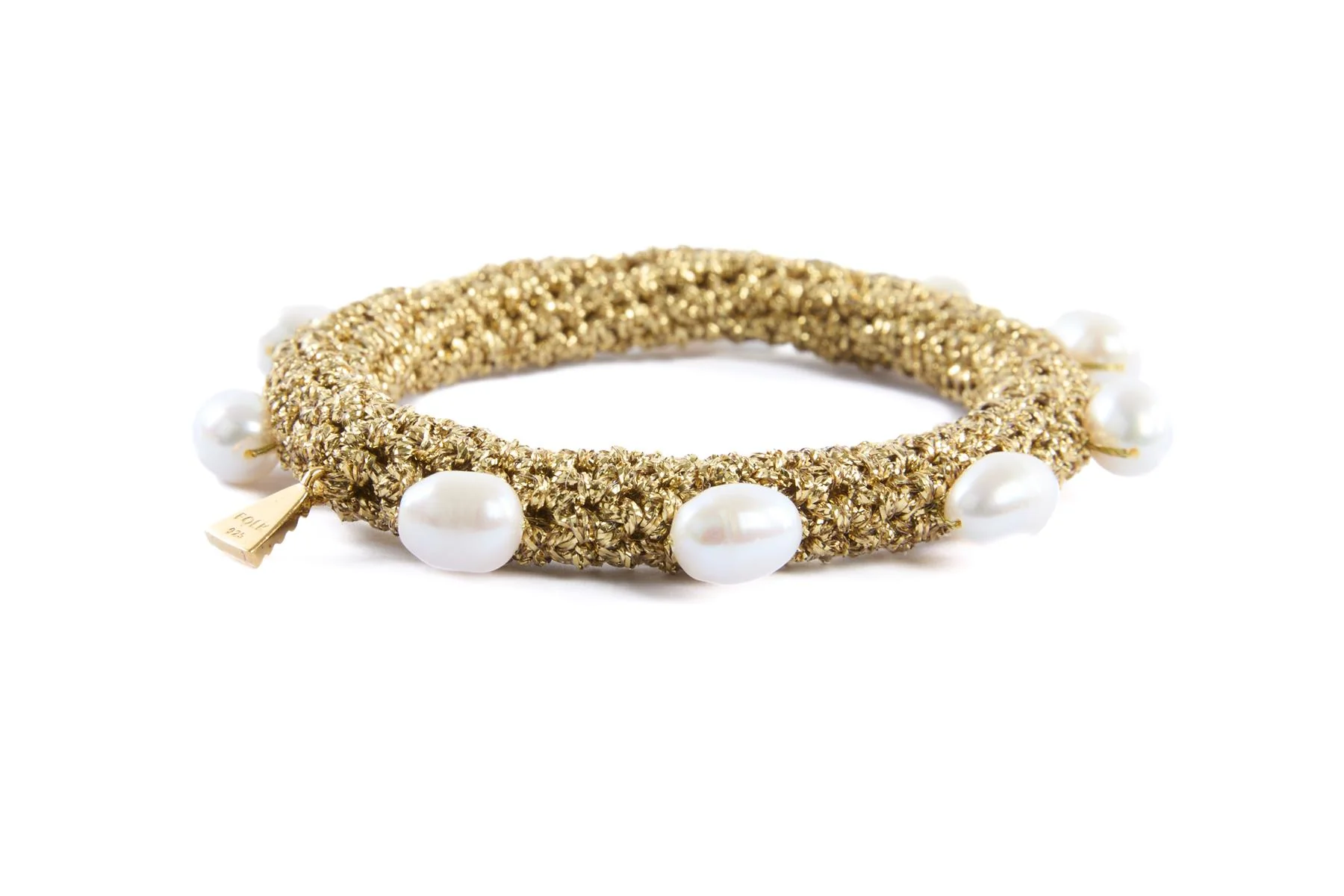 LUCY FOLK GOLD PEARL DIVER BRACELET - Image 4