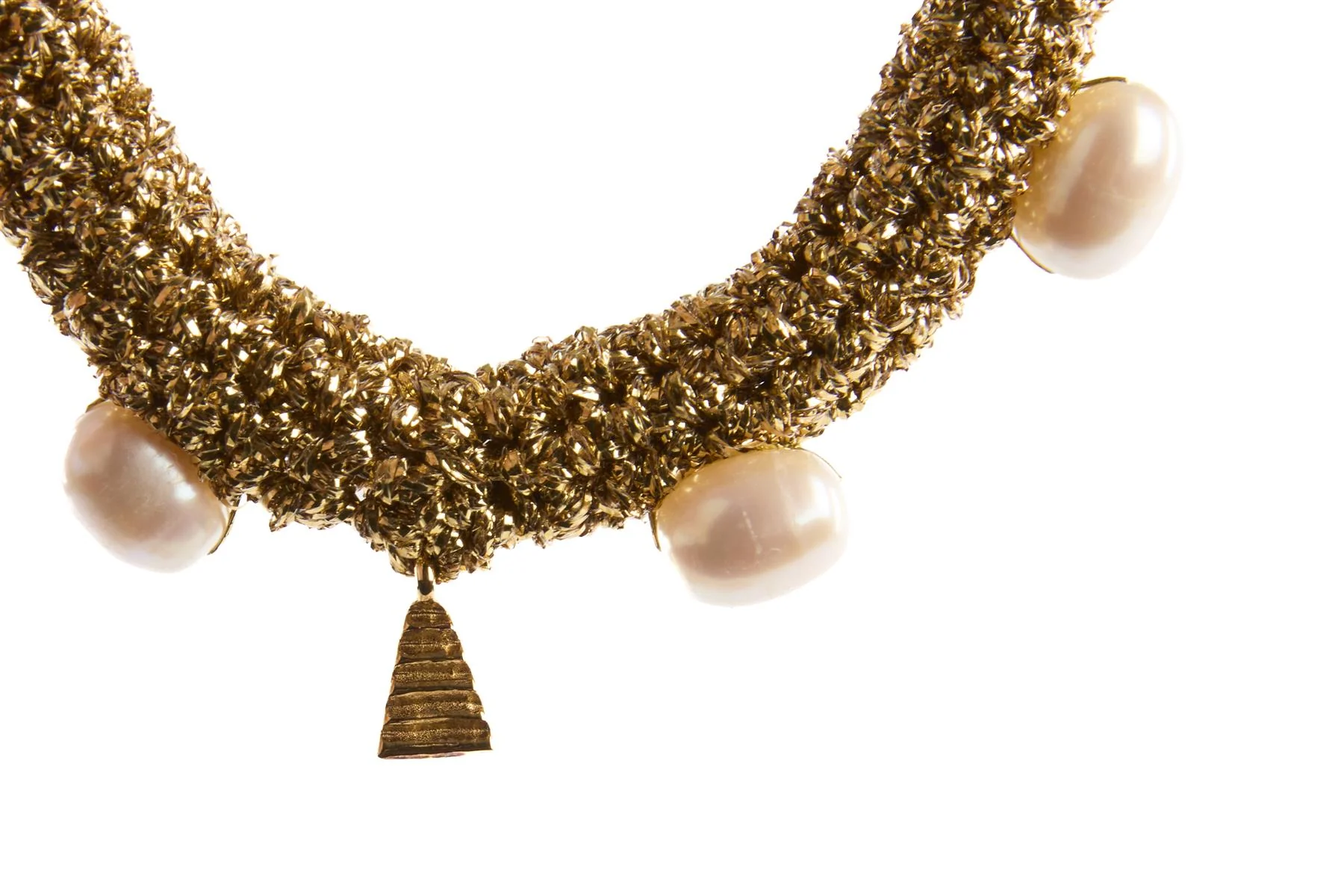 LUCY FOLK GOLD PEARL DIVER BRACELET - Image 9