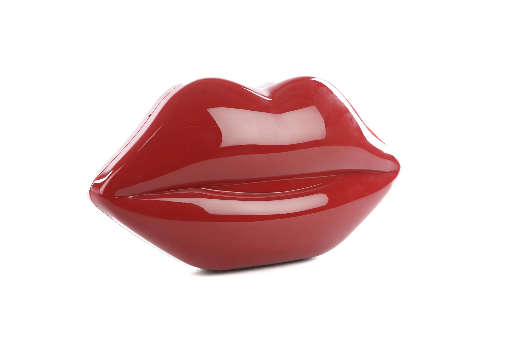 Lulu Guiness Red Lulu Medium Red Lips Clutch - Image 4