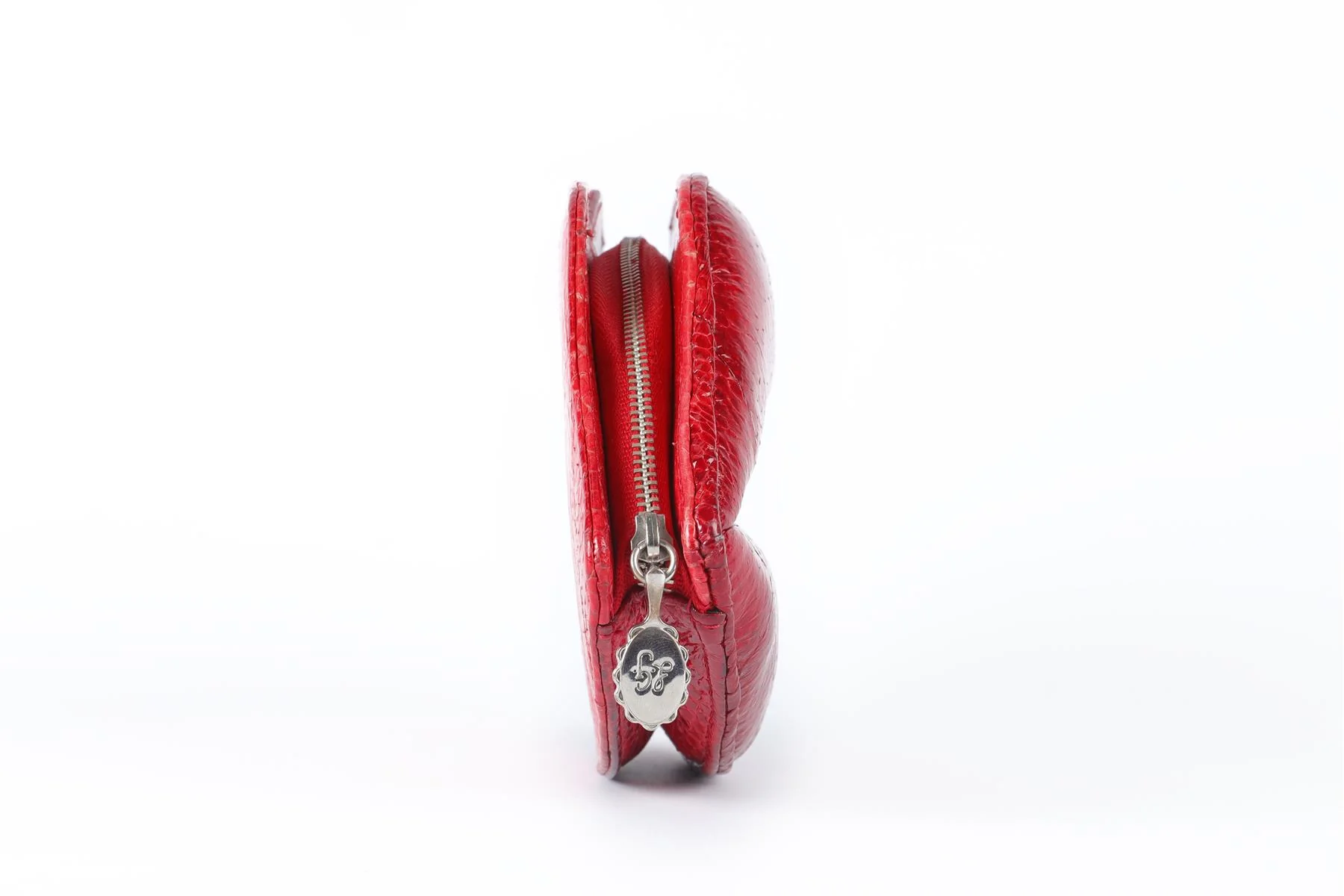 LULU GUINNESS RED LIPS SNAKESKIN CLUTCH - Image 4