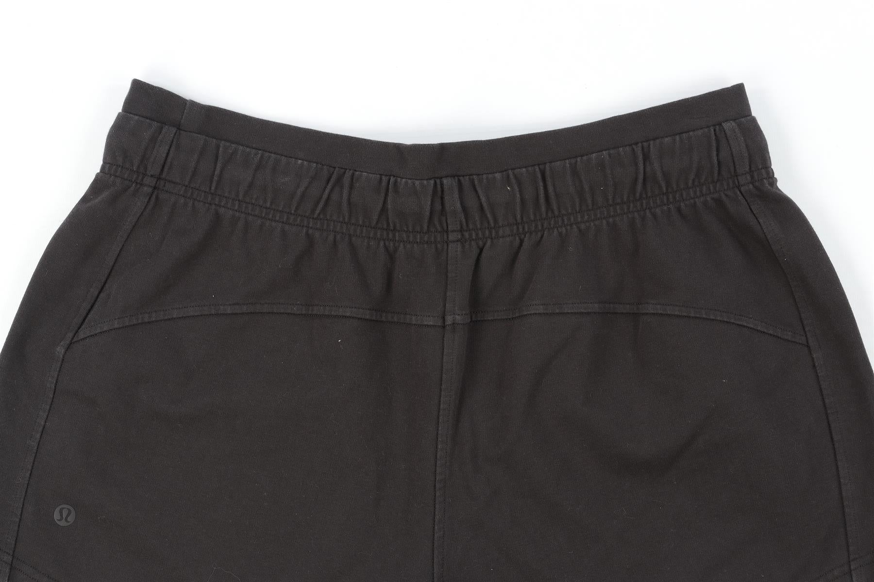 LULULEMON BLACK COTTON SHORTS US 10 UK 14 - Image 5