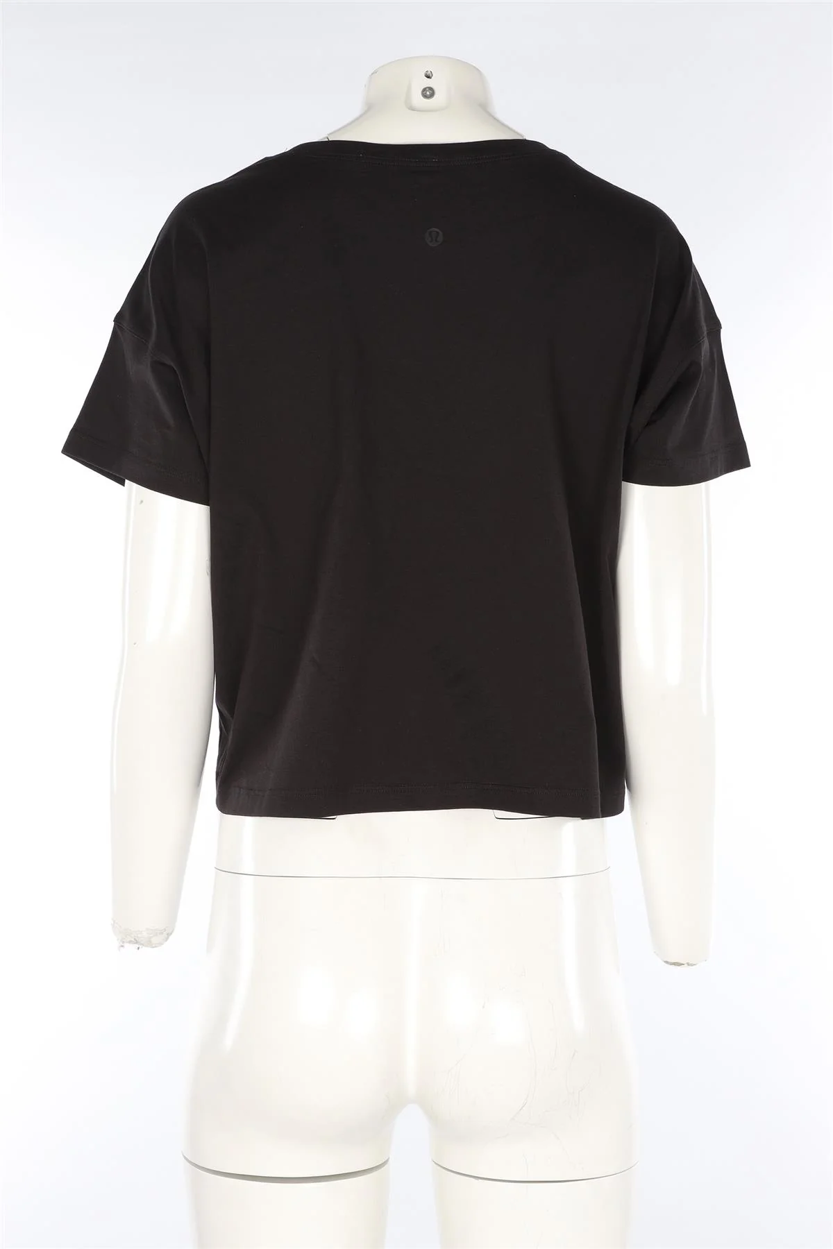 LULULEMON BLACK COTTON T-SHIRT UK 8 - Image 4