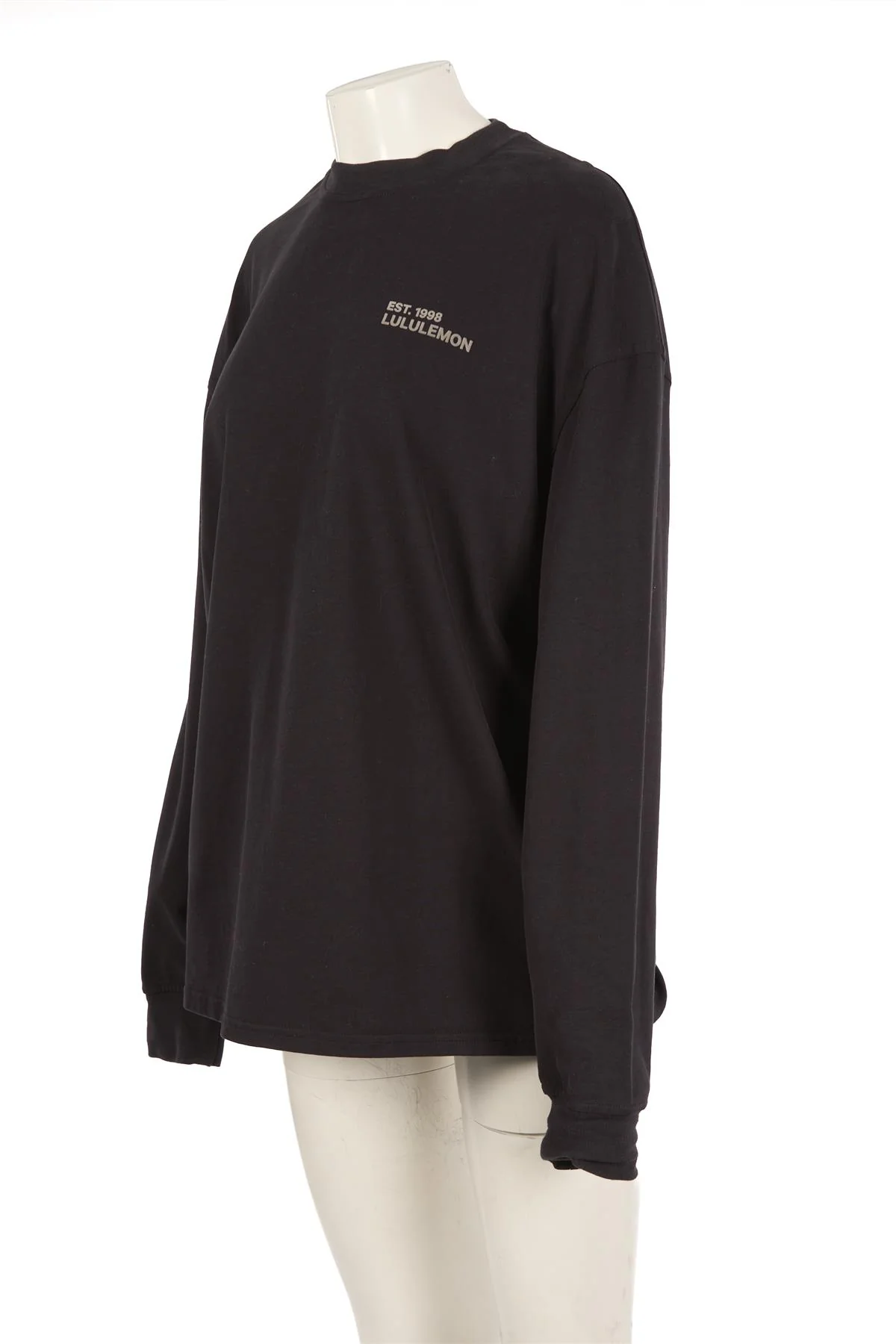 LULULEMON BLACK COTTON TOP MEDIUM - Image 3