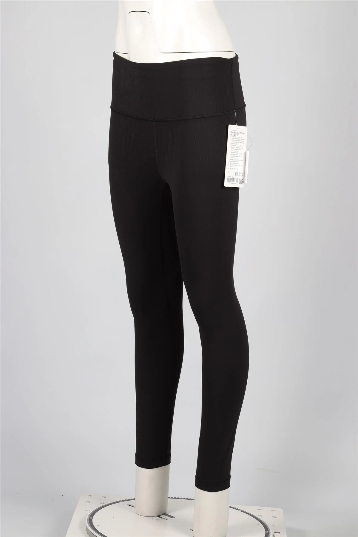 LULULEMON BLACK JERSEY LEGGINGS US 6 UK 10 - Image 3