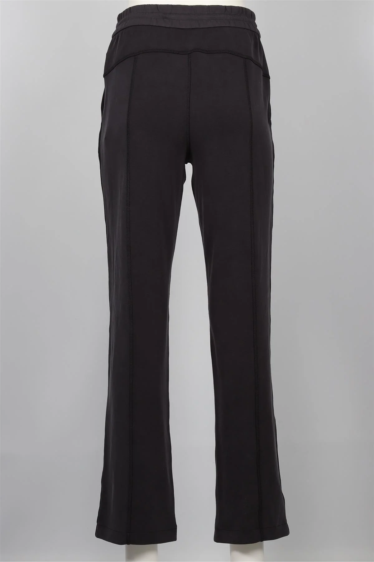 LULULEMON BLACK JERSEY STRAIGHT LEG PANTS US 6 UK 10 - Image 4