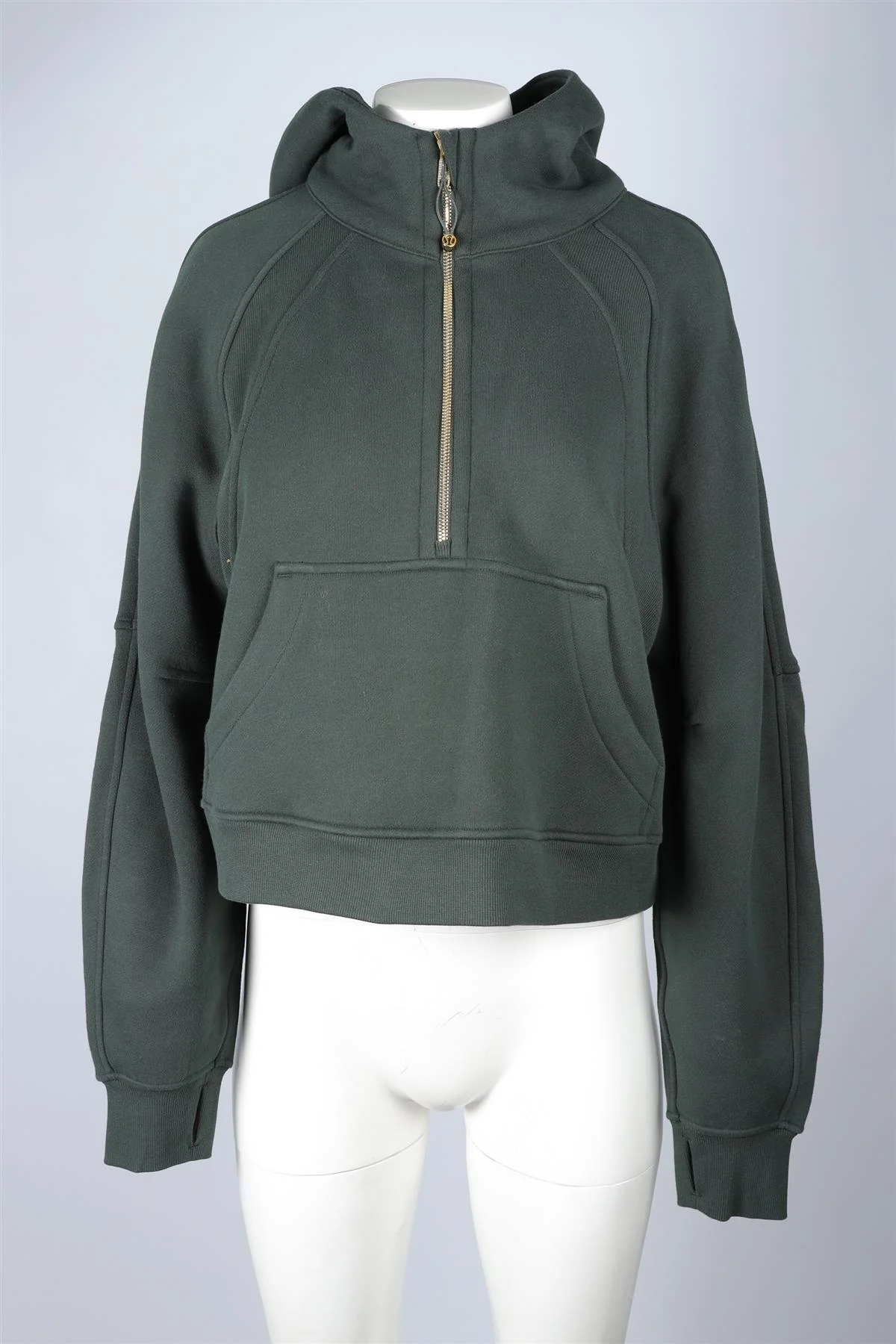 LULULEMON GREEN COTTON HOODIE MEDIUM/LARGE - Image 2