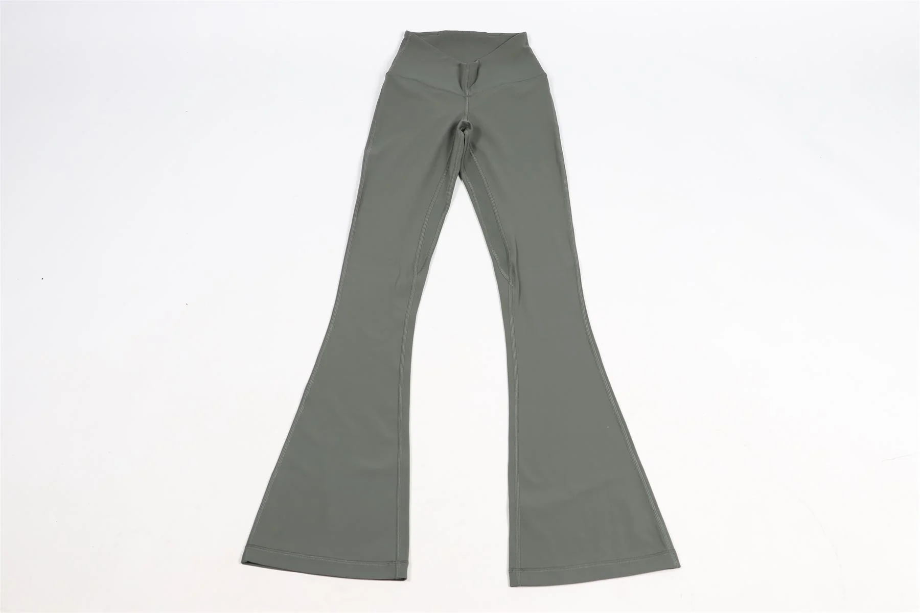 LULULEMON GREEN JERSEY FLARED PANTS US 2 UK 6 - Image 3