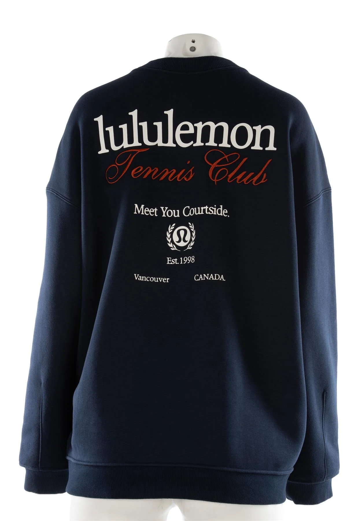 LULULEMON NAVY COTTON SWEATSHIRT MEDIUM - Image 4