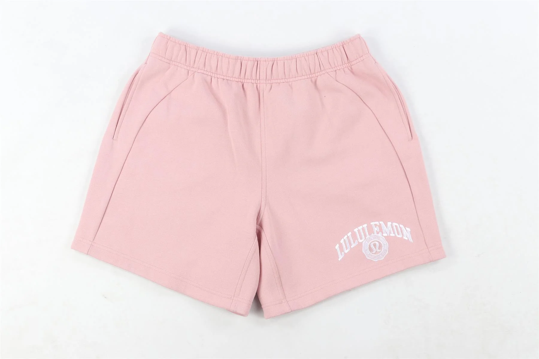 LULULEMON PINK COTTON SHORTS MEDIUM - Image 2