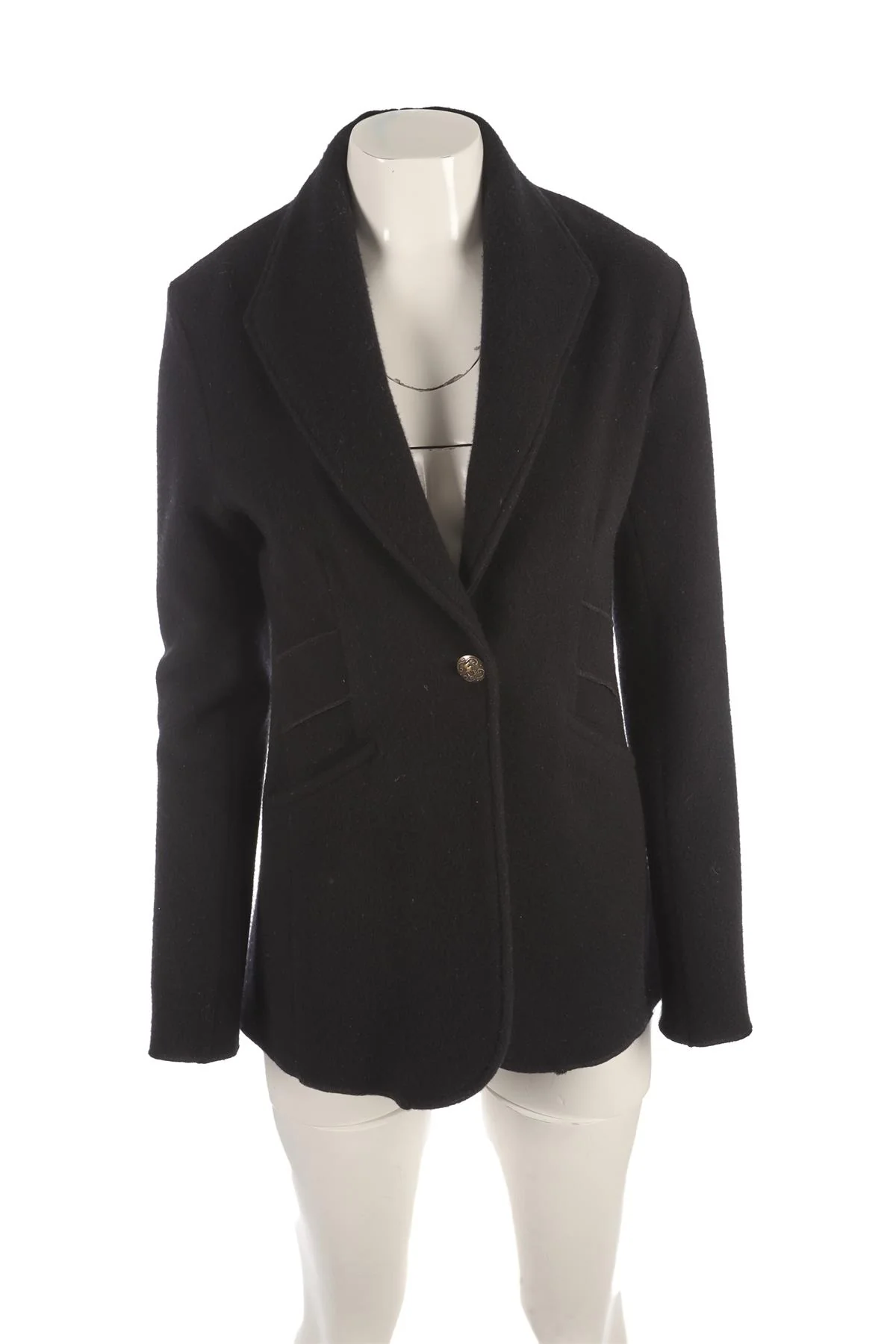 LUXURY FAMILY AFFAIR BLACK WOOL BLAZER SMALL - Image 2