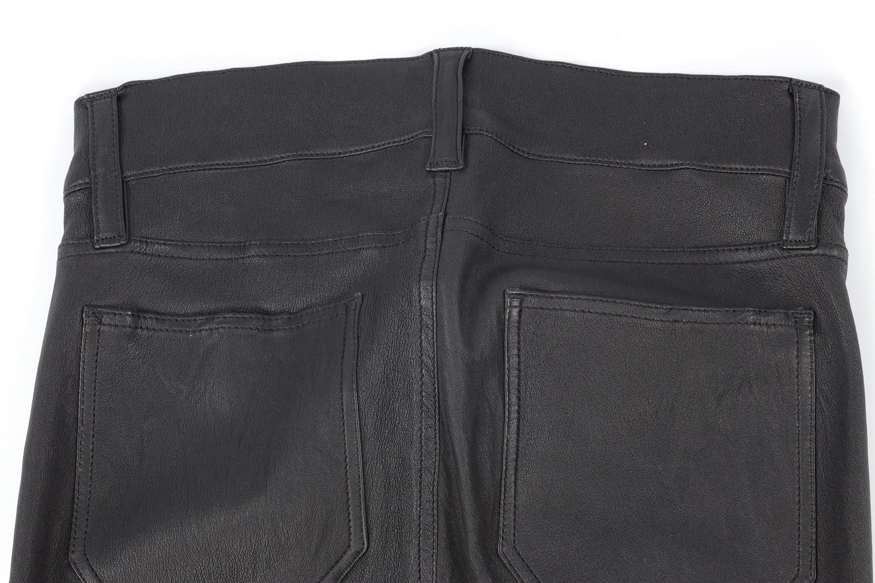 M.I.H BLACK LEATHER SKINNY PANTS W25 UK 6-8 - Image 5