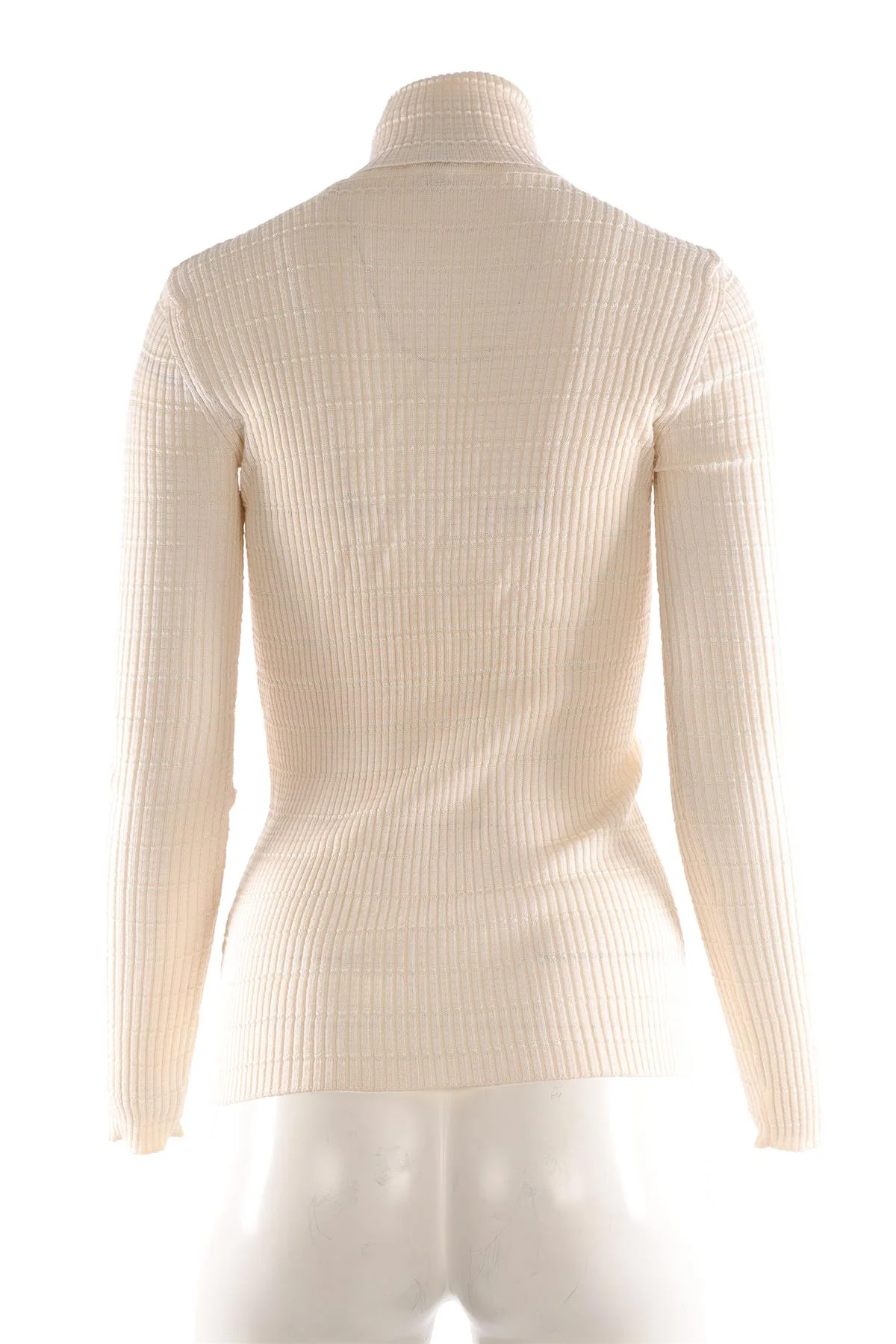 M MISSONI CREAM KNIT SWEATER XSMALL - Image 4