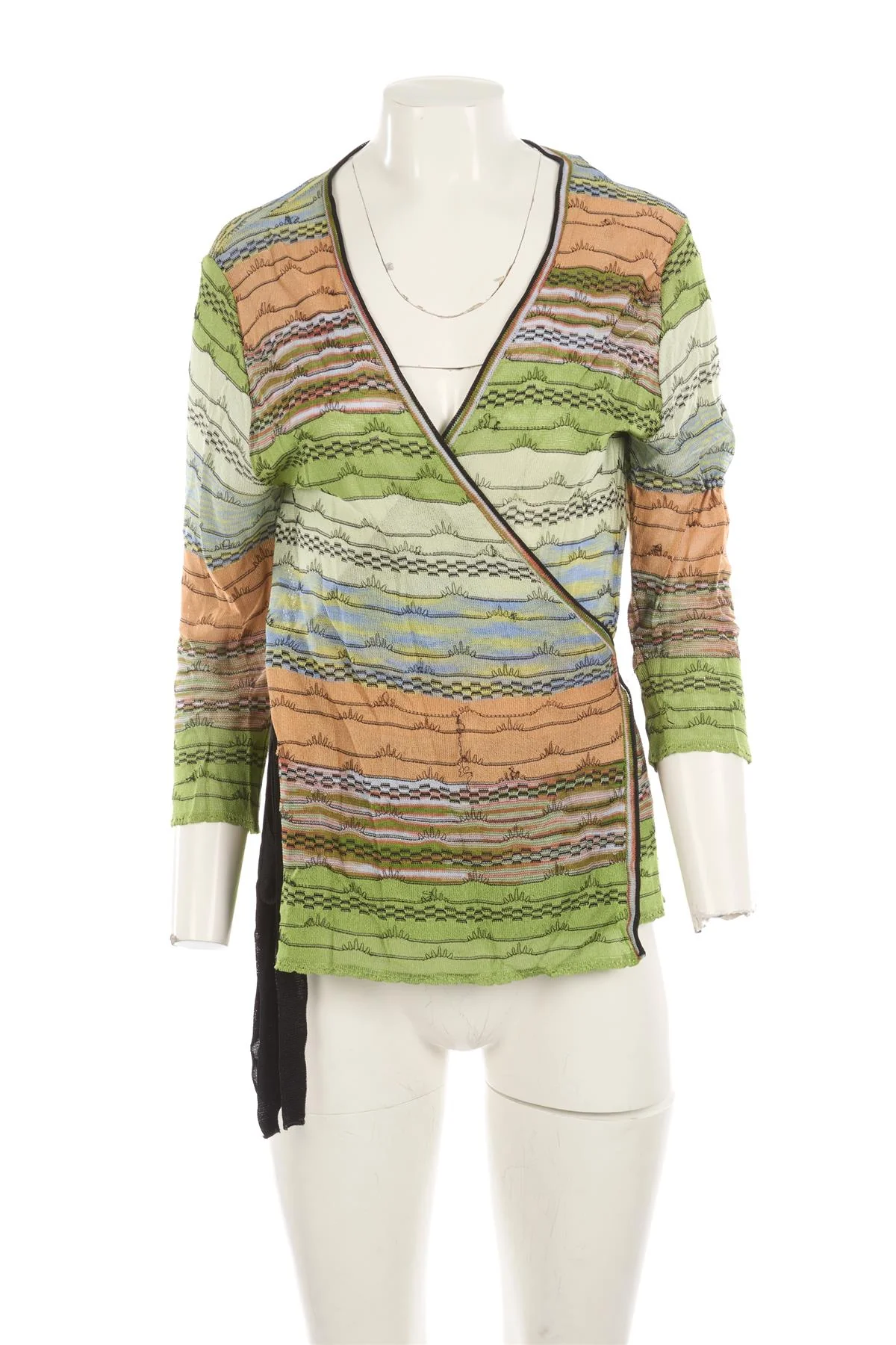 M MISSONI MULTI KNIT CARDIGAN IT 50 UK 18 - Image 2