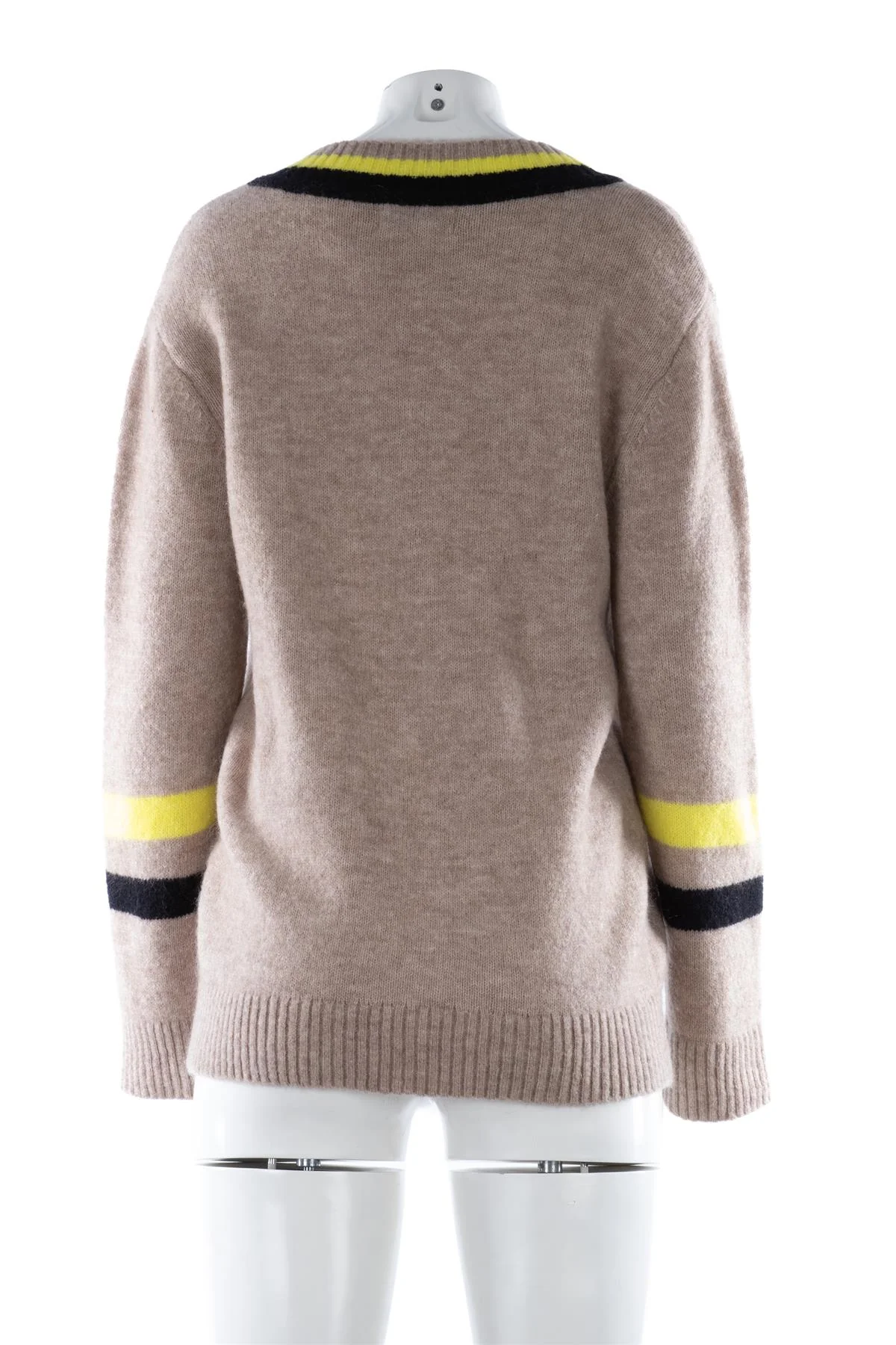 M&S X BELLA FREUD BEIGE WOOL SWEATER SMALL - Image 4