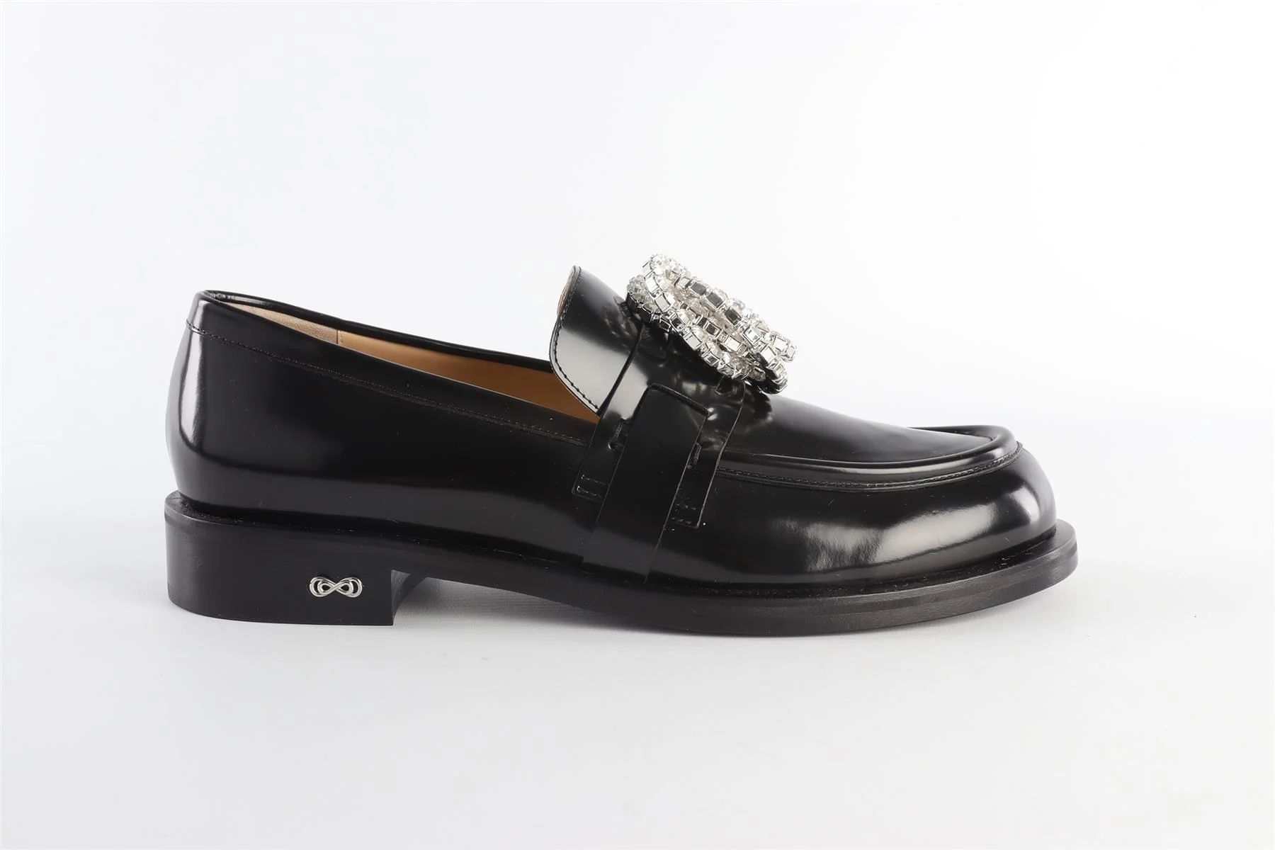 MACH & MACH BLACK LEATHER LOAFERS EU 40 UK 7 US 10 - Image 2