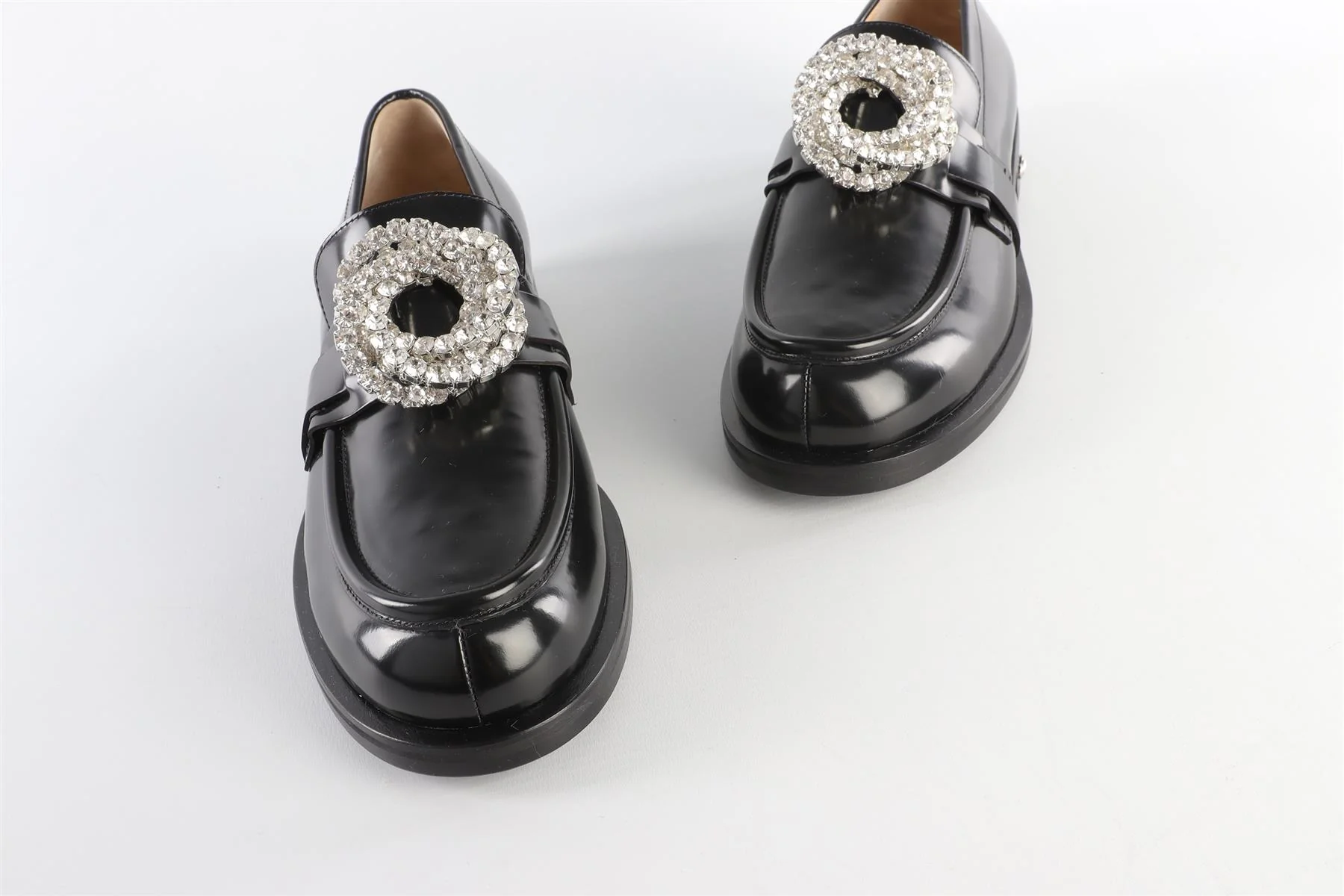 MACH & MACH BLACK LEATHER LOAFERS EU 40 UK 7 US 10 - Image 4