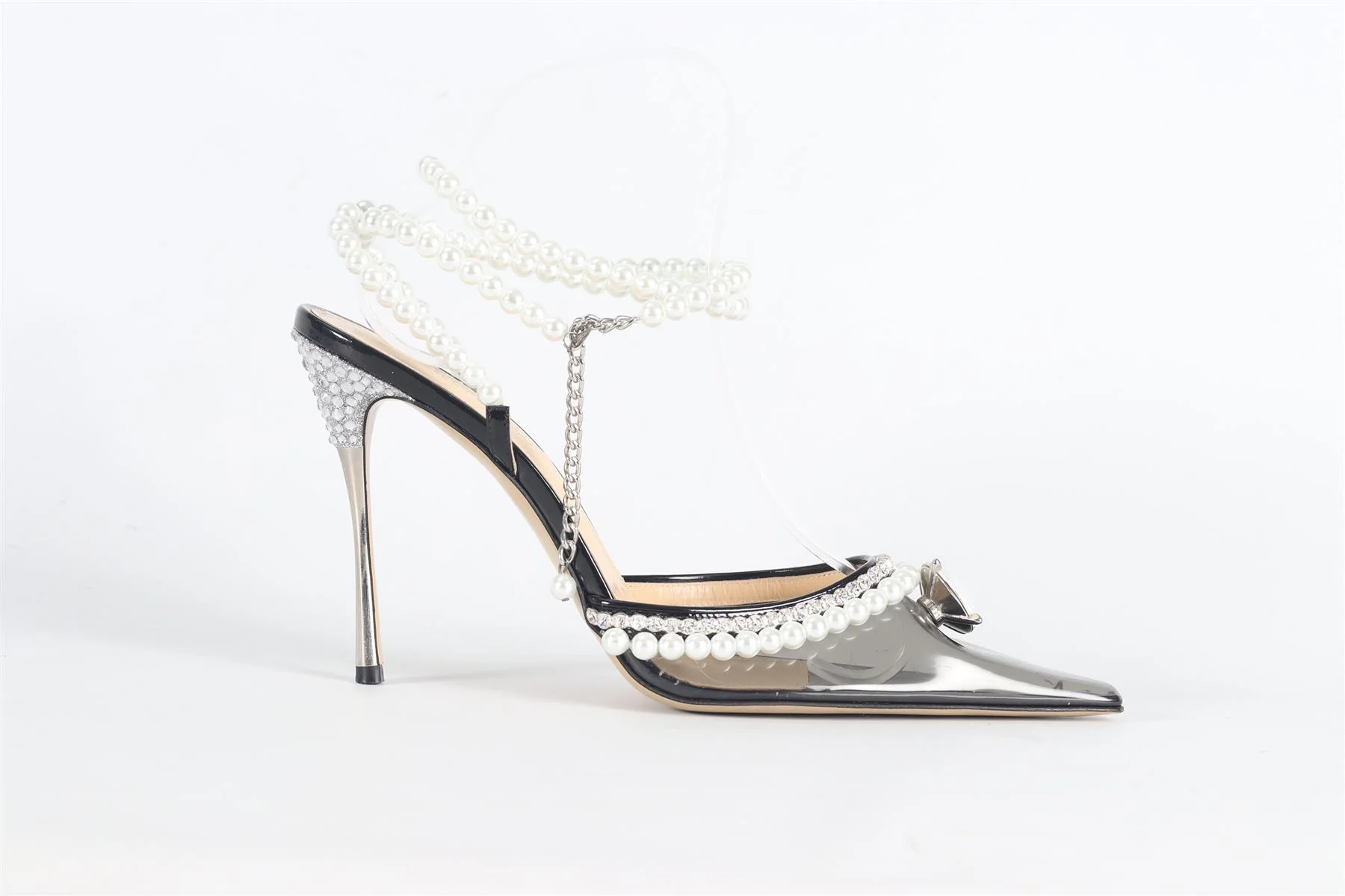 MACH & MACH FAUX PEARL, CRYSTAL AND PVC PUMPS EU 39.5 UK 6.5 US 9.5 - Image 2