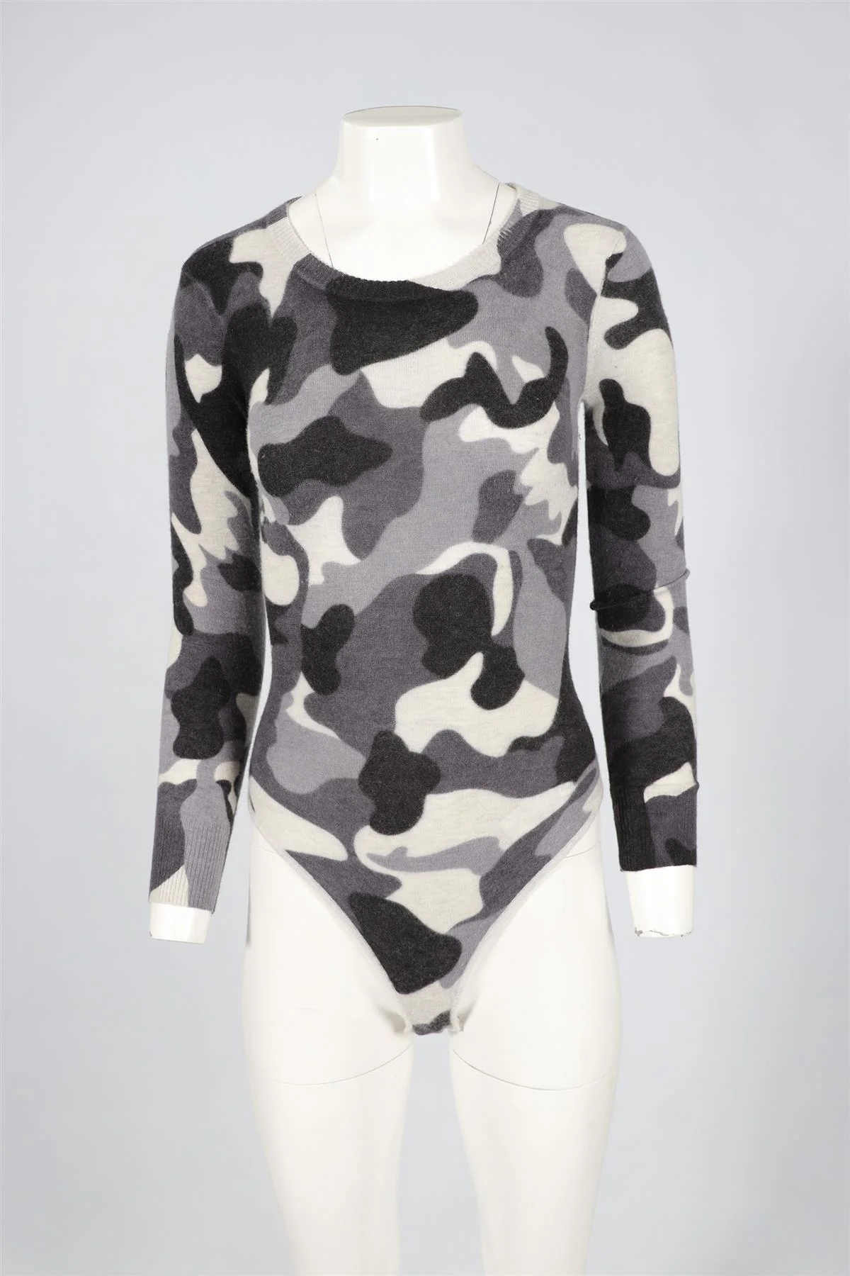 MADELEINE THOMPSON GREY CASHMERE BODYSUIT SMALL - Image 6