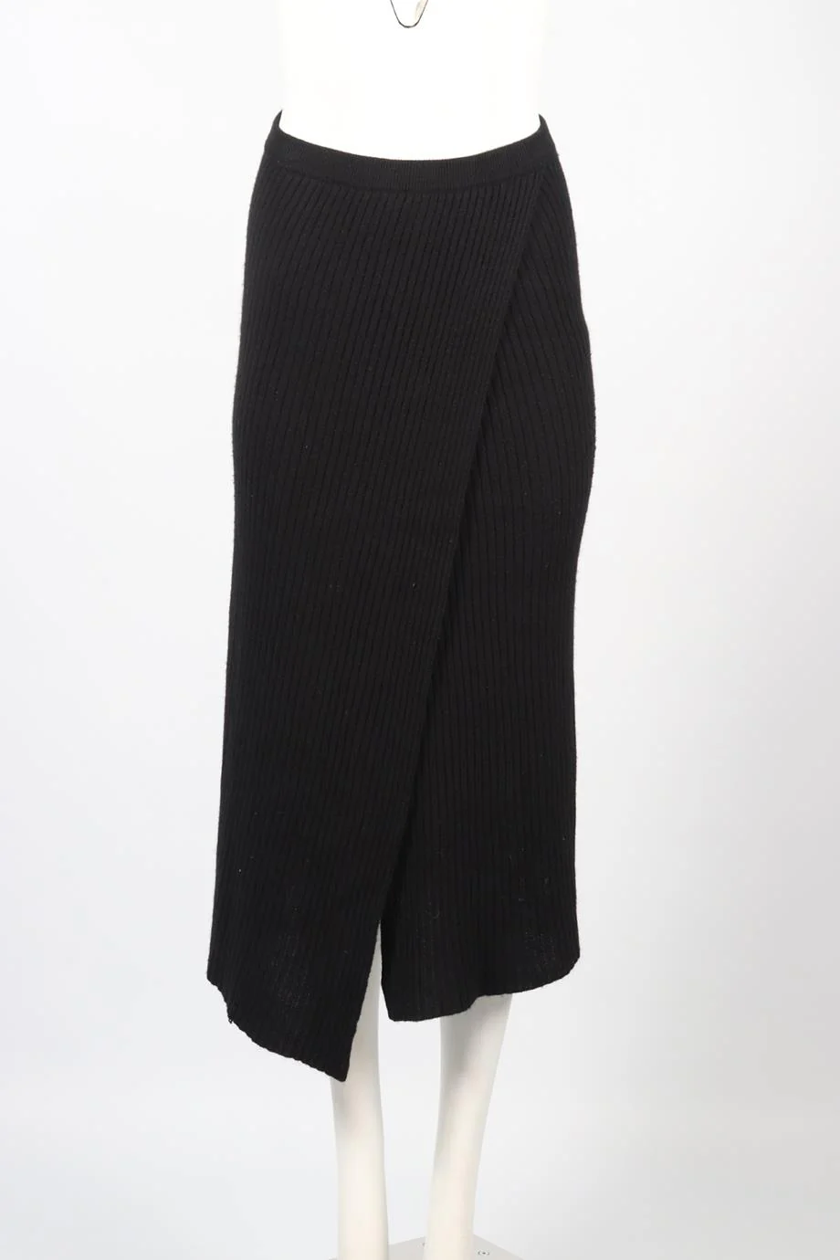 MADELEINE THOMPSON RIBBED CASHMERE BLEND MIDI SKIRT SMALL - Image 2