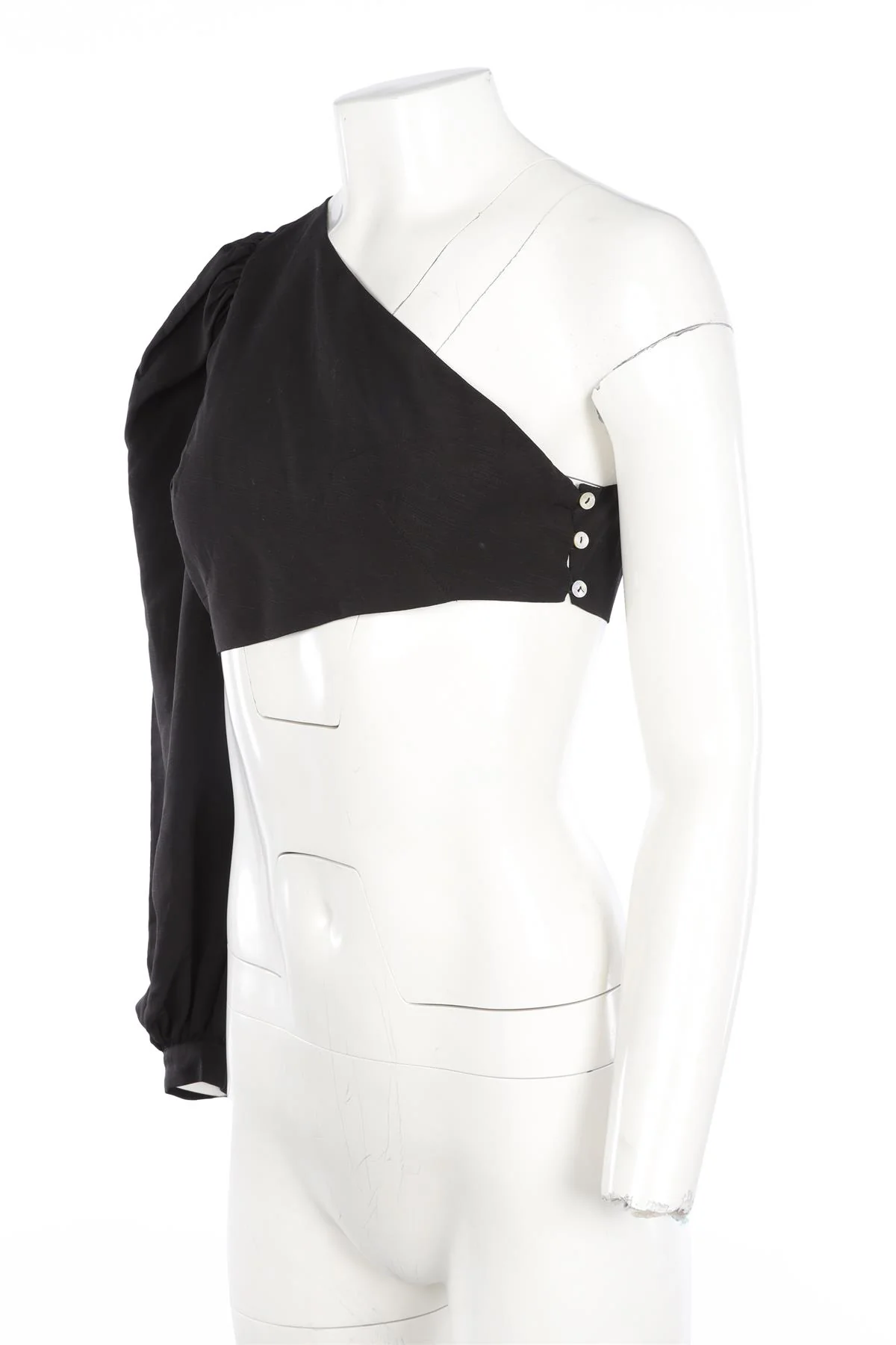 MÀGALA BLACK LINEN TOP SMALL - Image 3
