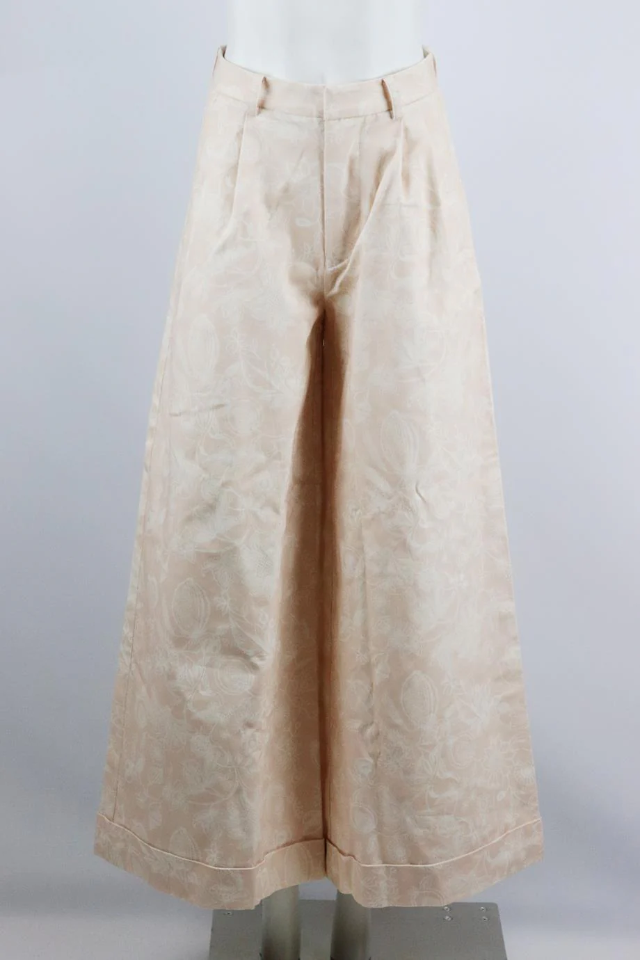 MAGALI PASCAL FLORAL PRINT COTTON WIDE LEG PANTS SMALL - Image 2