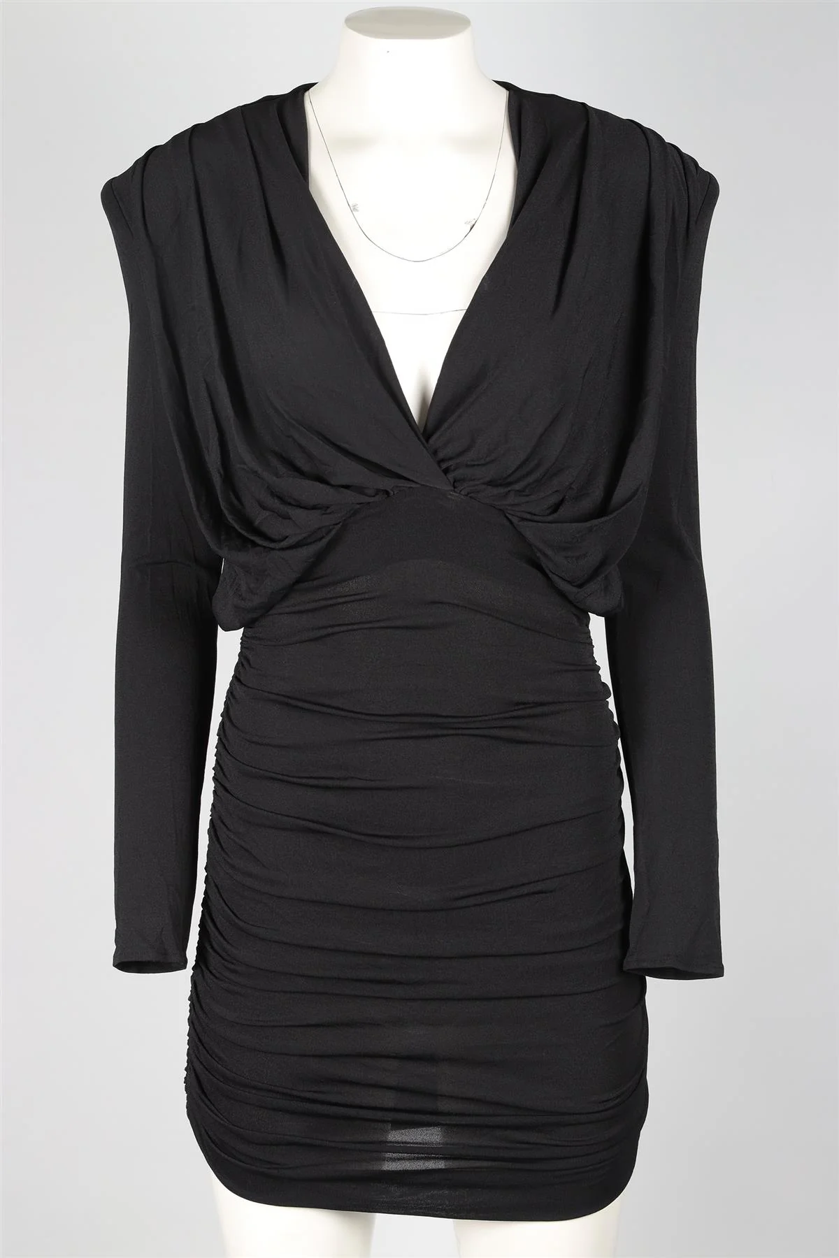 MAGDA BUTRYM BLACK JERSEY MINI DRESS FR 32 UK 4 - Image 2