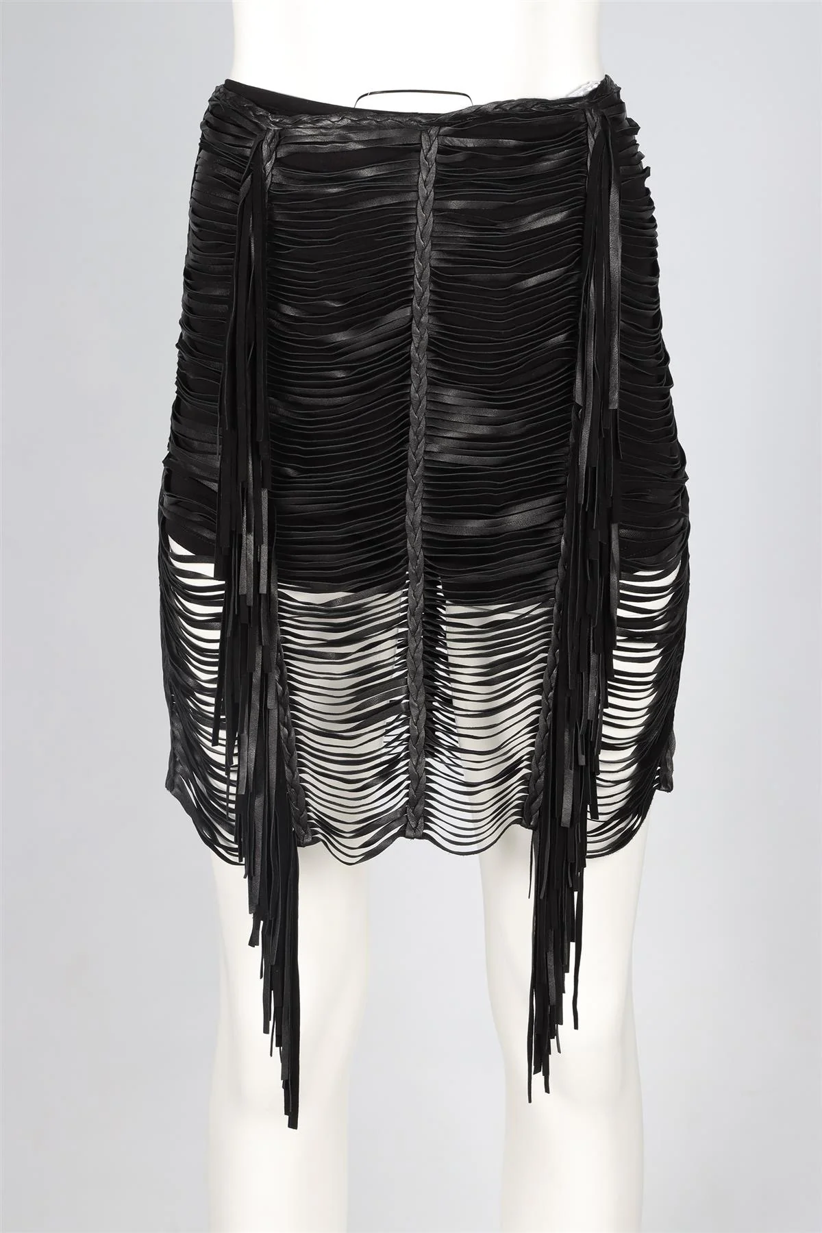 MAGDA BUTRYM BLACK LEATHER MINI SKIRT FR 36 UK 8 - Image 2