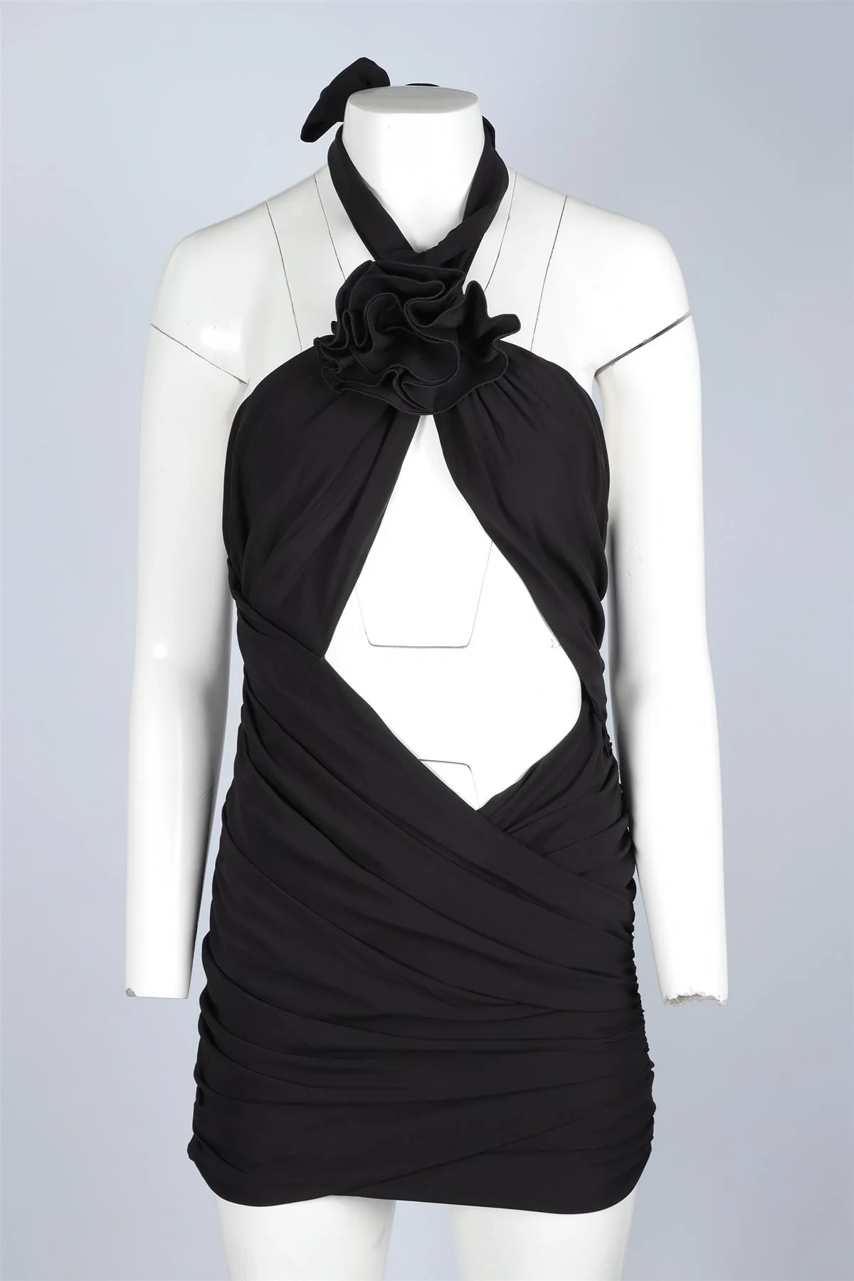 MAGDA BUTRYM BLACK SILK MINI DRESS FR 36 UK 8 - Image 2