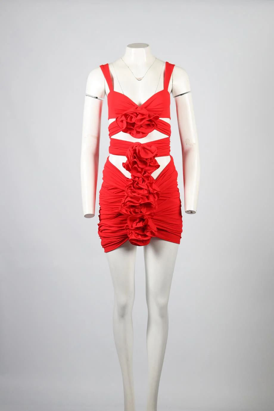 MAGDA BUTRYM CUTOUT JERSEY MINI DRESS FR 34 UK 6 - Image 2
