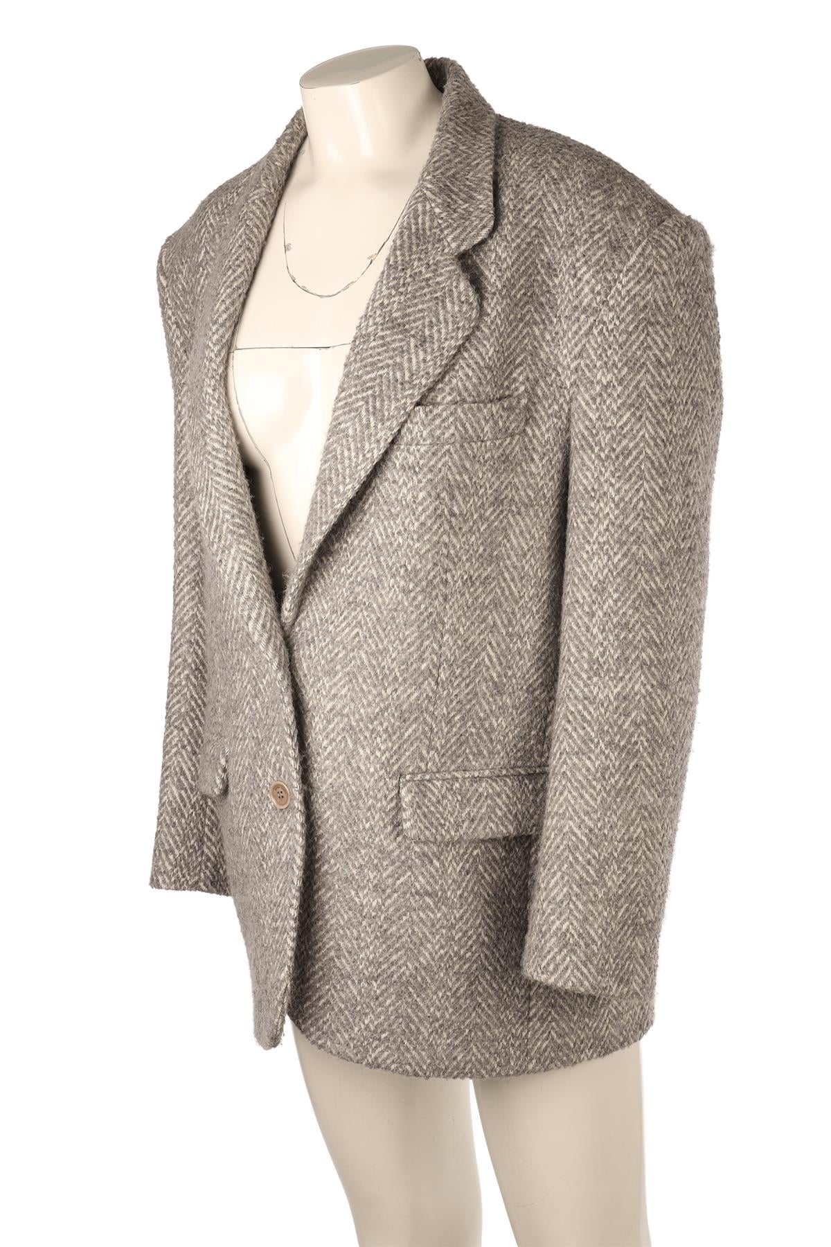 MAGDA BUTRYM GREY WOOL BLAZER FR 34 UK 6 - Image 3