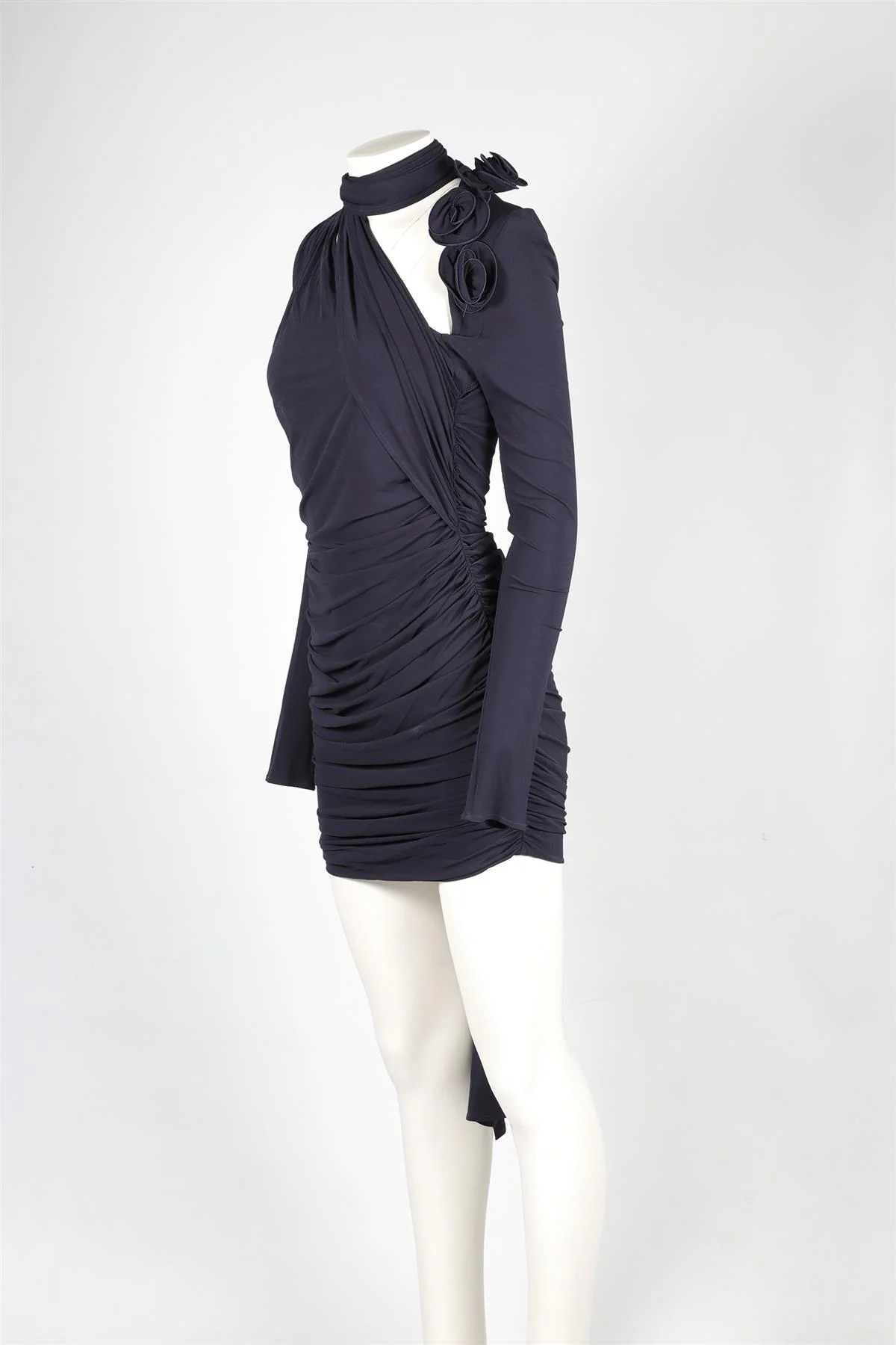 MAGDA BUTRYM NAVY JERSEY MINI DRESS FR 38 UK 10 - Image 3