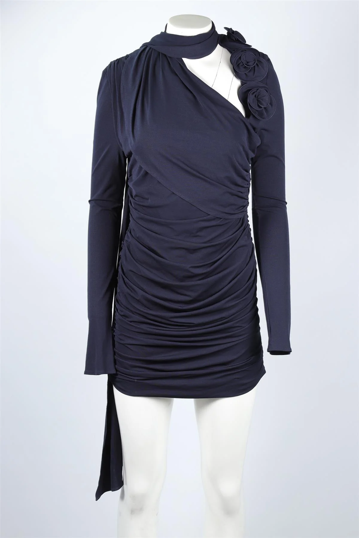 MAGDA BUTRYM NAVY JERSEY MINI DRESS FR 40 UK 12 - Image 2