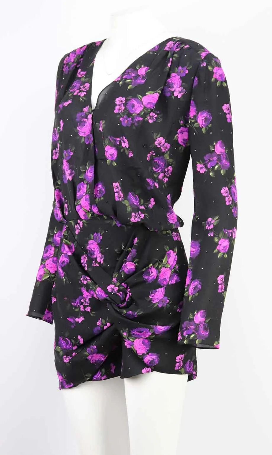 MAGDA BUTRYM PESARO FLORAL PRINT SILK MINI DRESS FR 40 UK 12 - Image 3