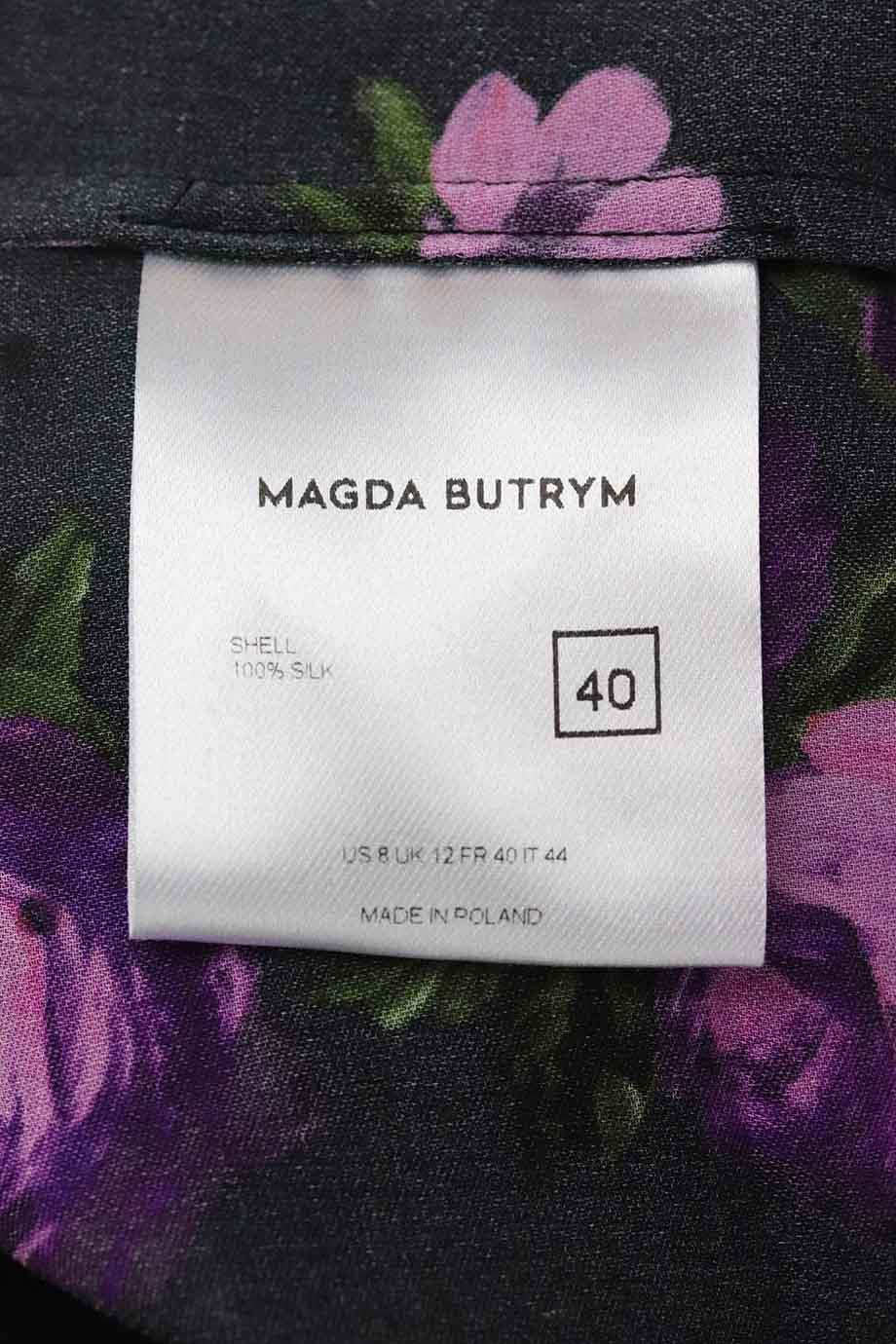 MAGDA BUTRYM PESARO FLORAL PRINT SILK MINI DRESS FR 40 UK 12 - Image 6